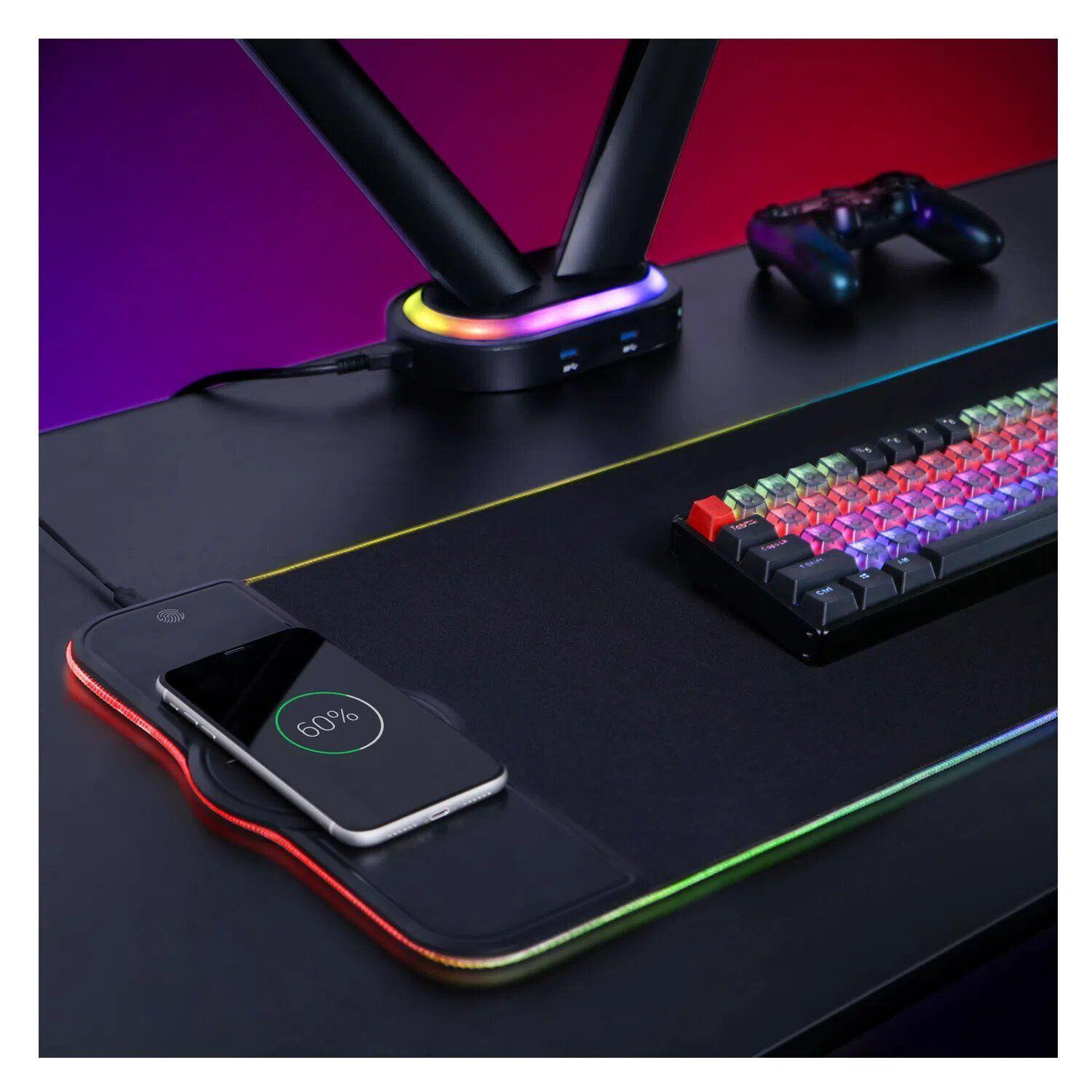 Mouse Pad Rgb Con Cargador Inalámbrico 80x30cms Fiddler Z-2