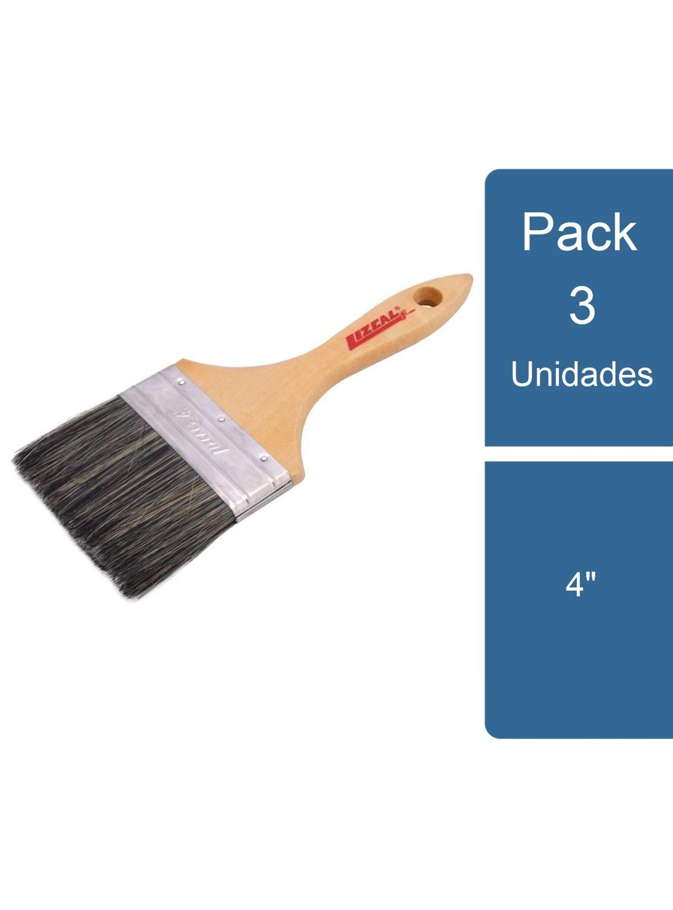 Pack 3 Brocha Multiuso 1/2" 4" Lizcal-0