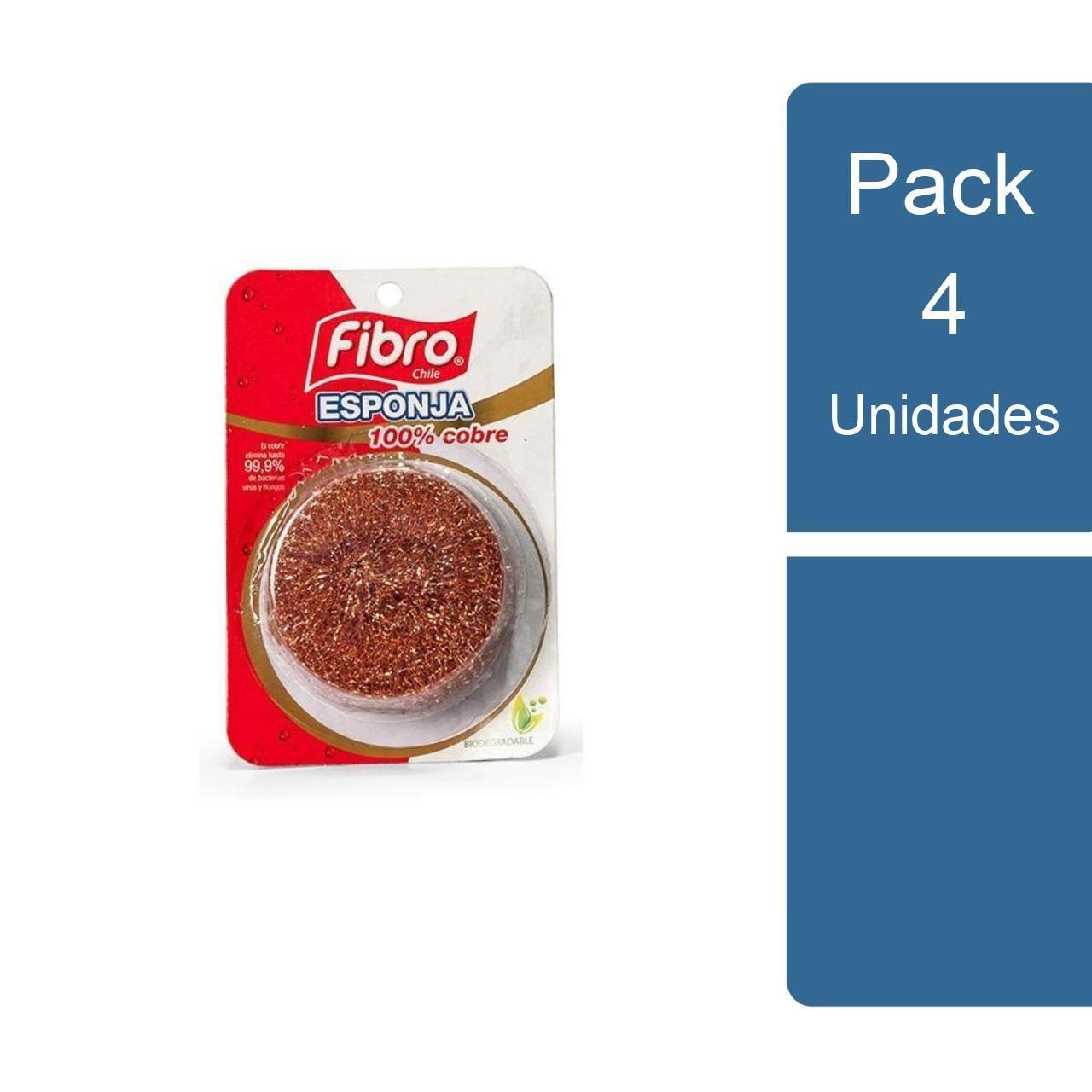 Pack 4 Esponja Virutilla Cobre  Fibro-0