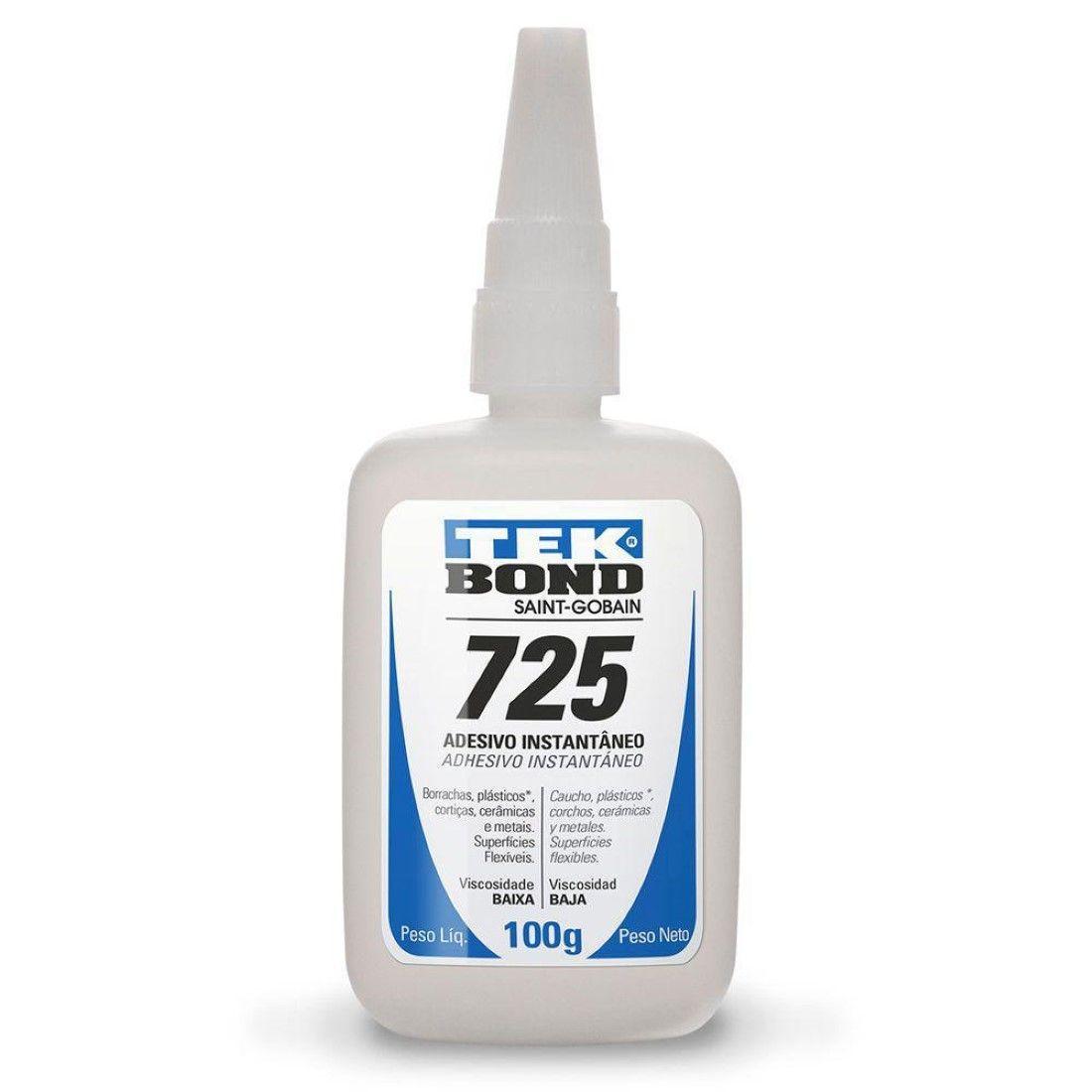 Adhesivo Instantaneo 725 Baja Viscosidad 100grs Tekbond-0