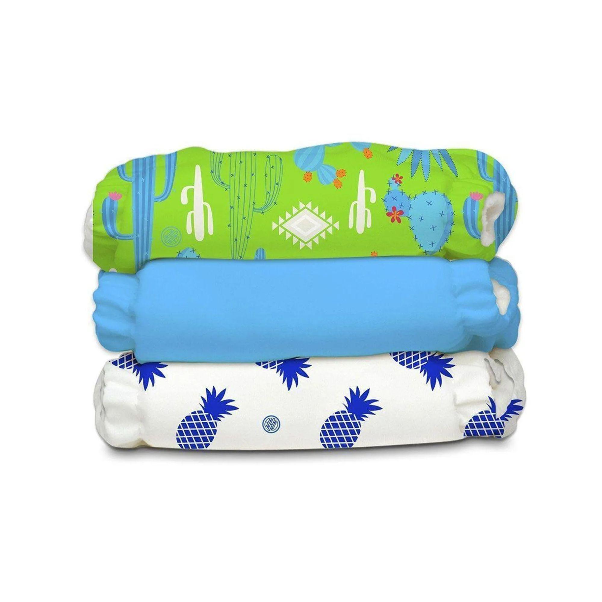 Pañales Niña reutilizables Margarita 3 + 6 insertos - Charlie Banana-1