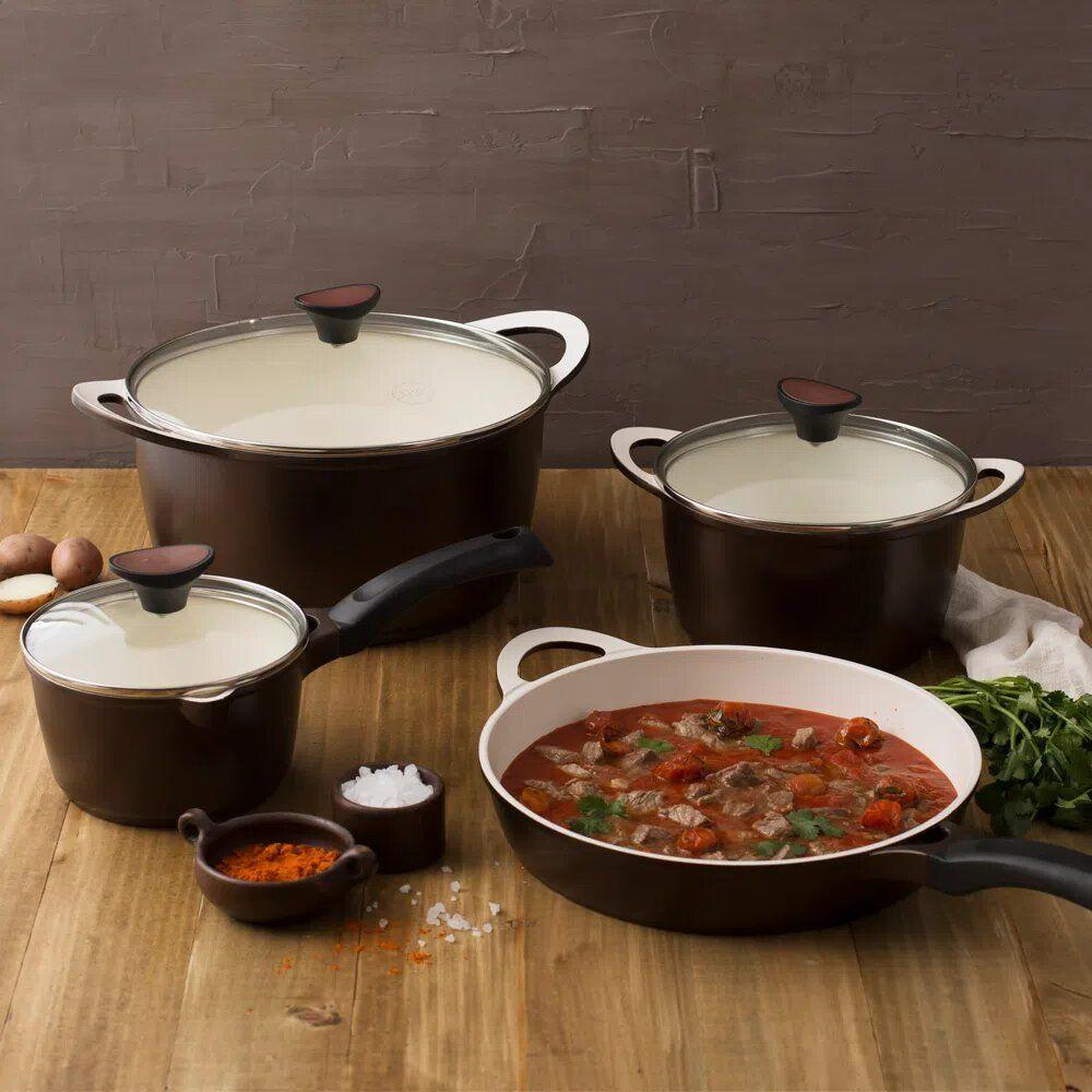 Batería De Cocina Antiadherente Ceramic 7 Piezas Ilko-2