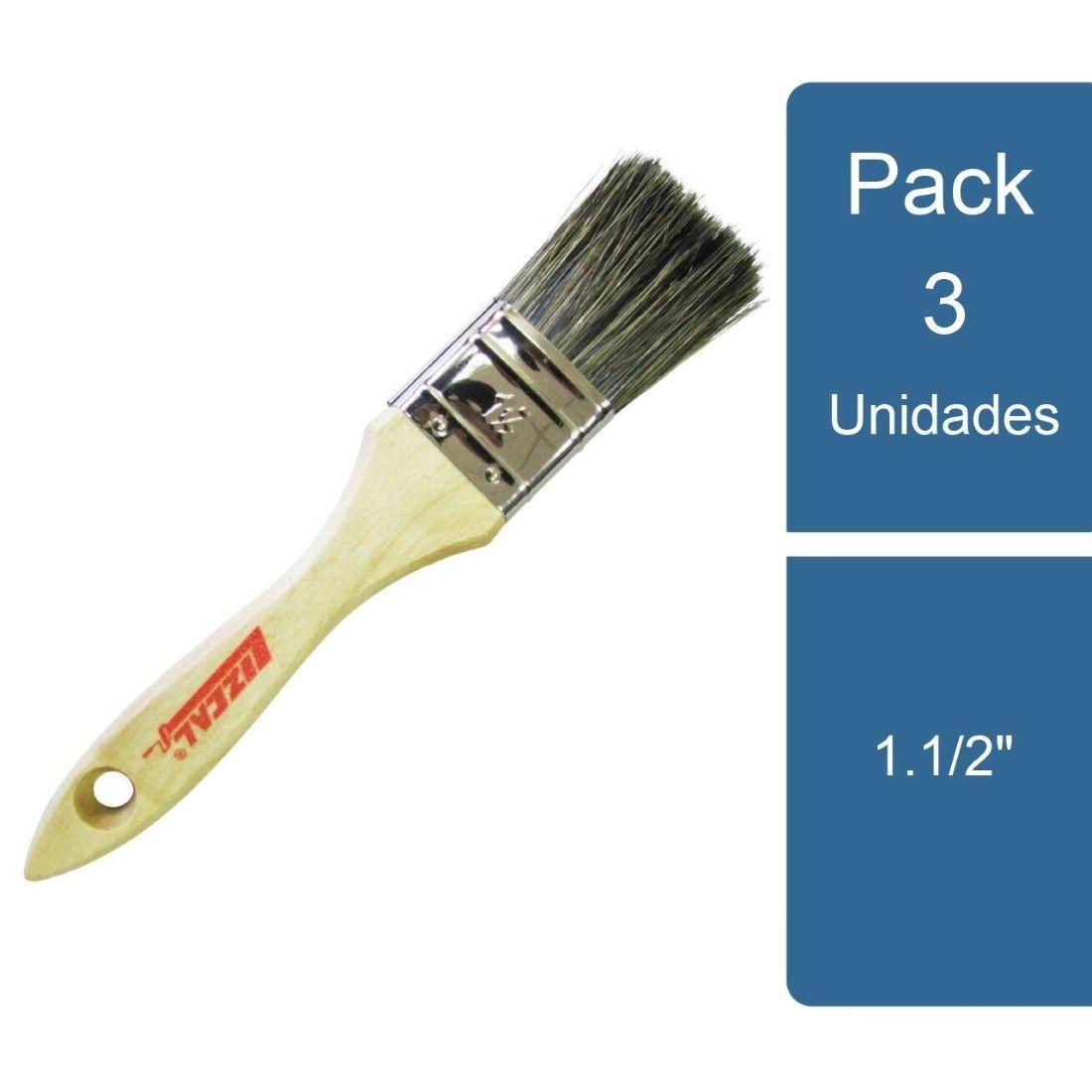 Pack 3 Brocha Multiuso 1/2" 1.1/2" Lizcal-0