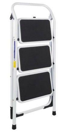 Escalera Taburete De Acero 3 Peldaños Rackexpress-1