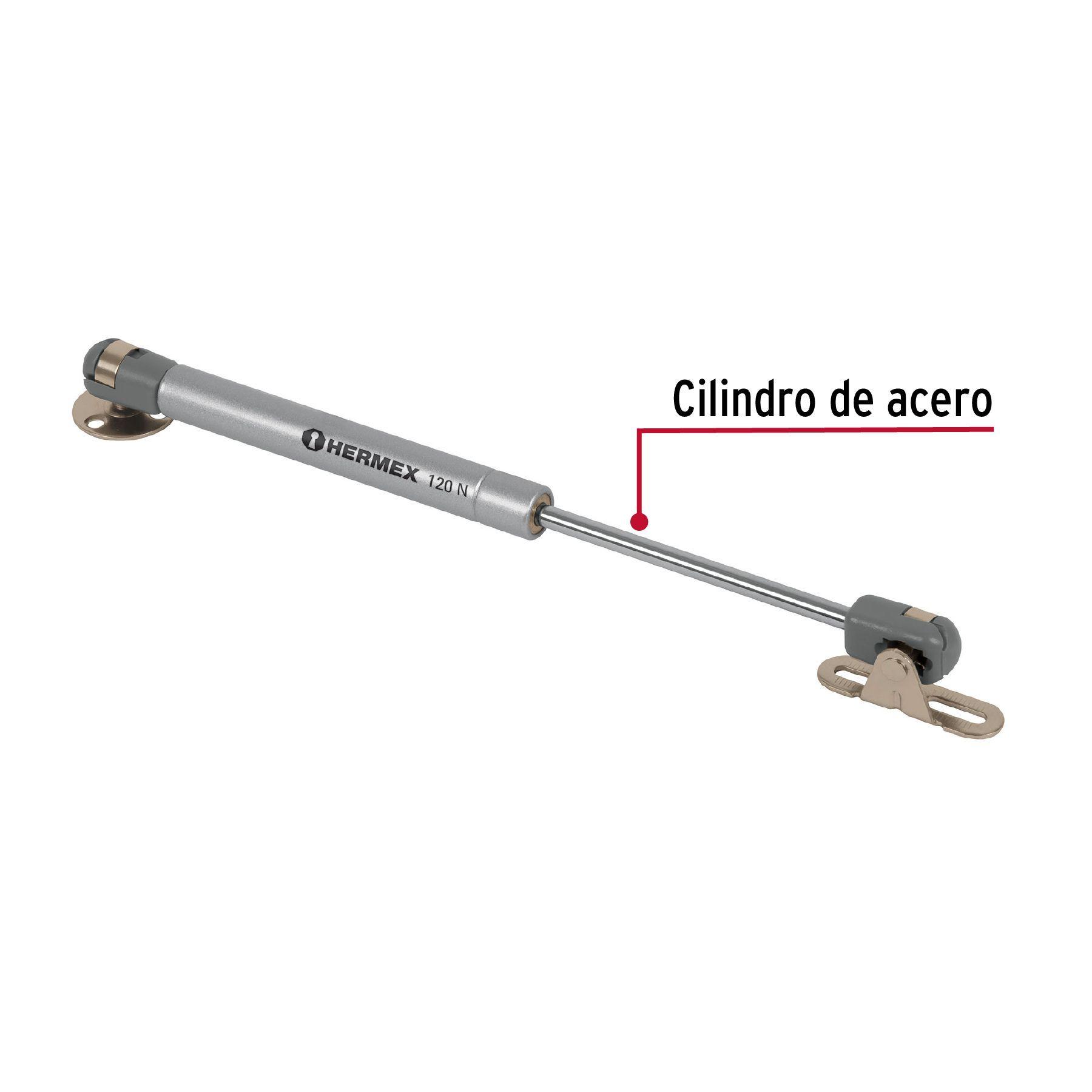 Pistón de gas para muebles 120n / 12kg Hermex-1