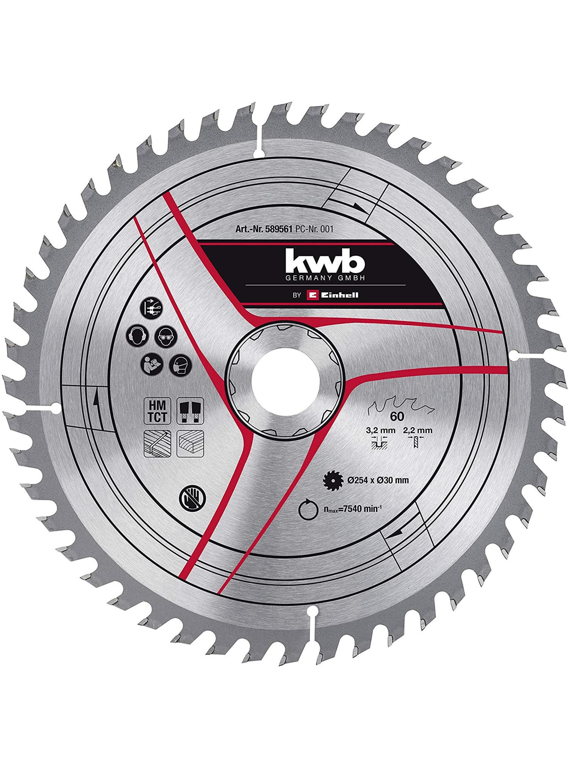 Disco Sierra Circular 250mm X 30mm 60 Dientes Kwb-0