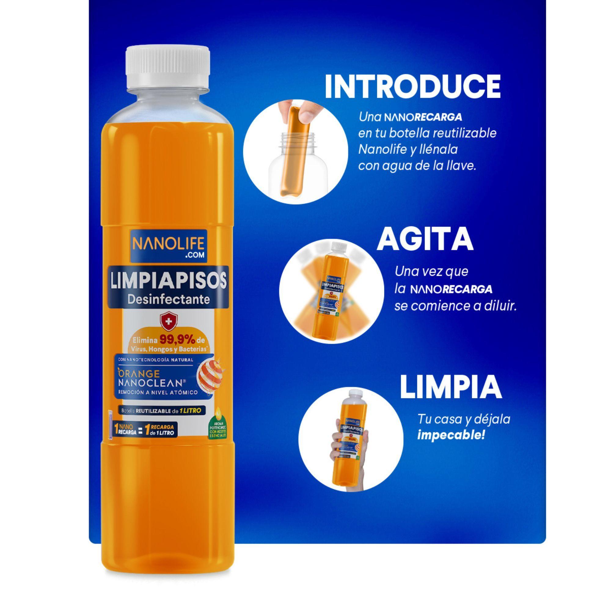 Limpiapisos Desinfectante Recarga Citrico Rinde 2lts - Deysa Nanolife-3