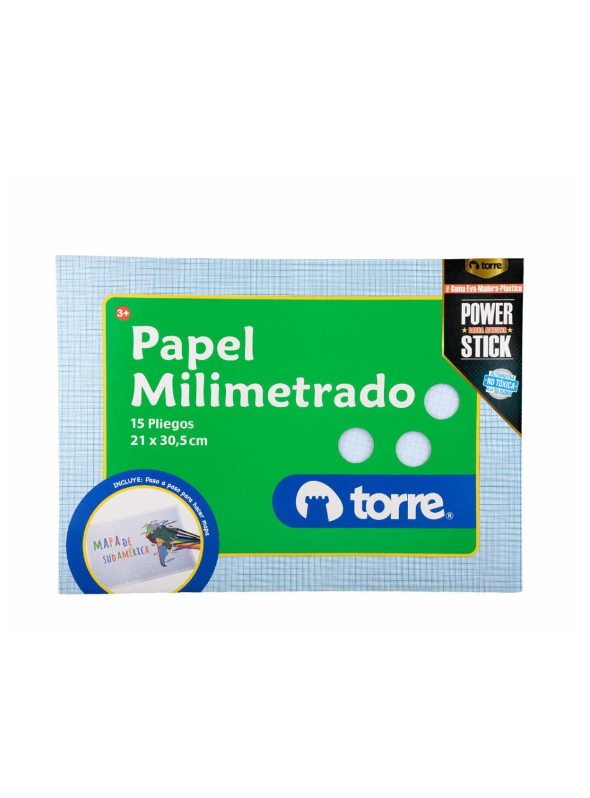 Papel Milimetrado 15 pliegos 22x32cms Torre-0