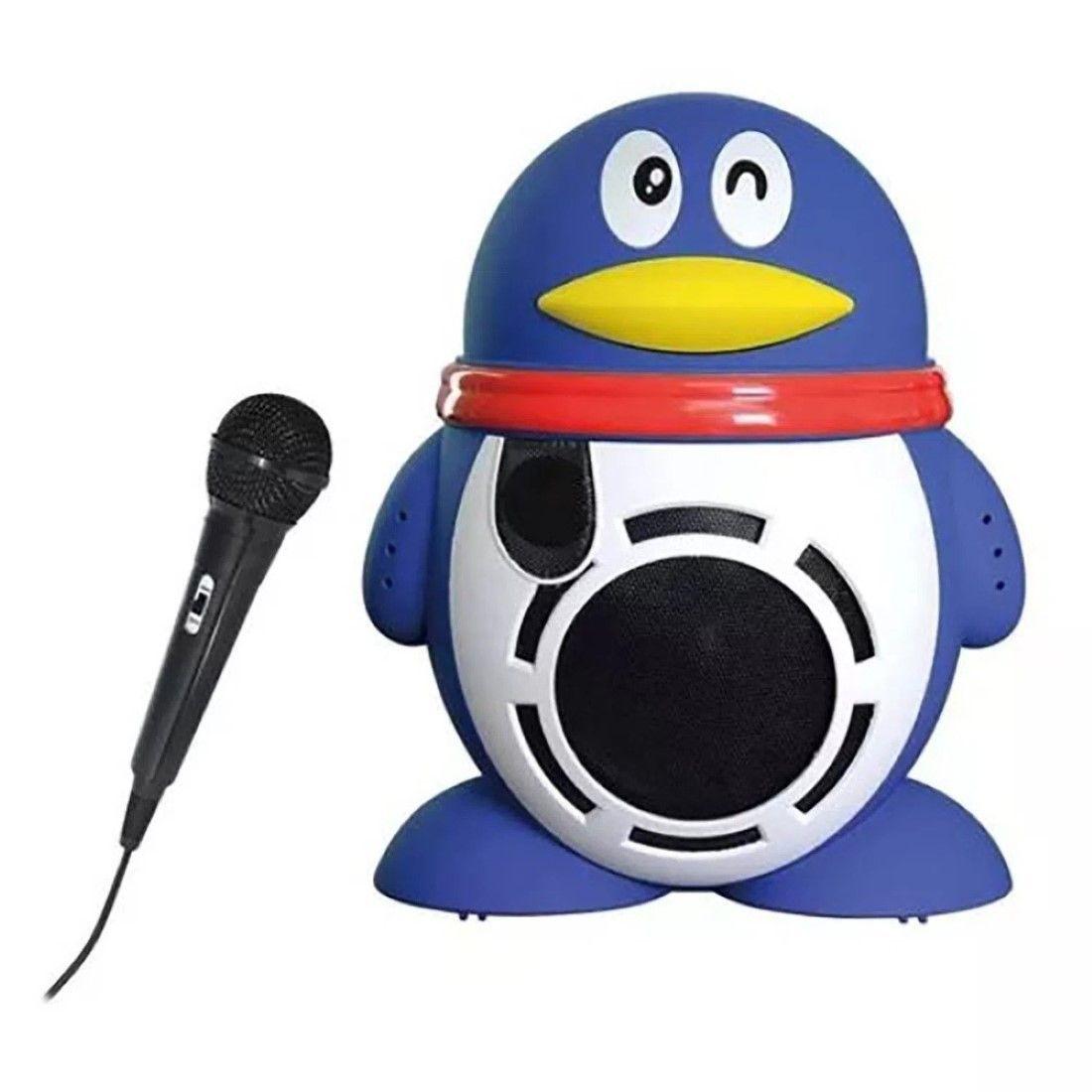 Parlante Portatil Pingüino Karaoke Niños Azul Fiddler-0