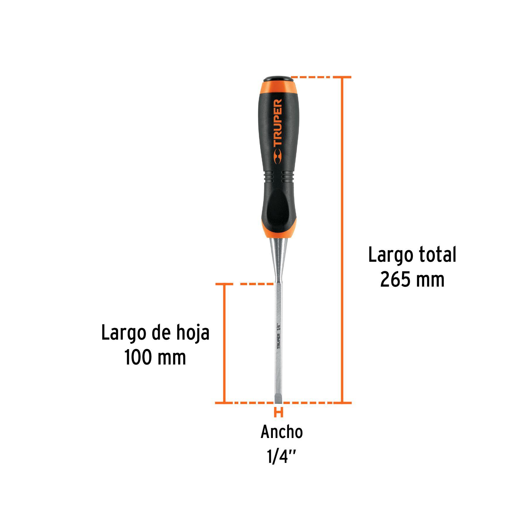 Formón mango confort grip 1/4" - Truper-3