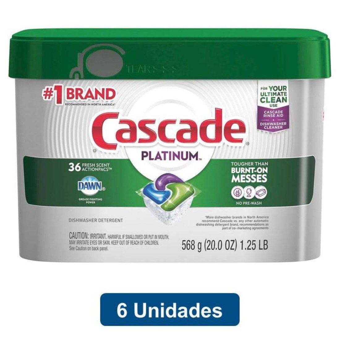 Detergente Lavavajillas Platinum Fresh 36 X 6 Cascade-0