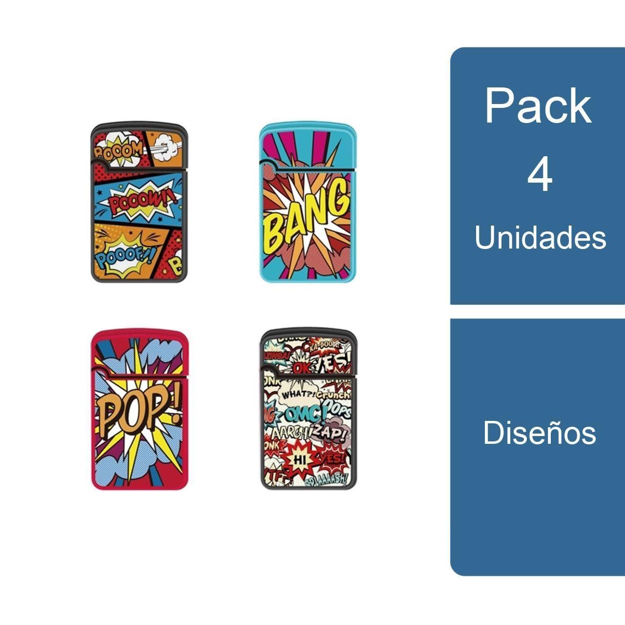 Pack 4 Encendedor Jet Flame Pop Diseños Zengaz-0
