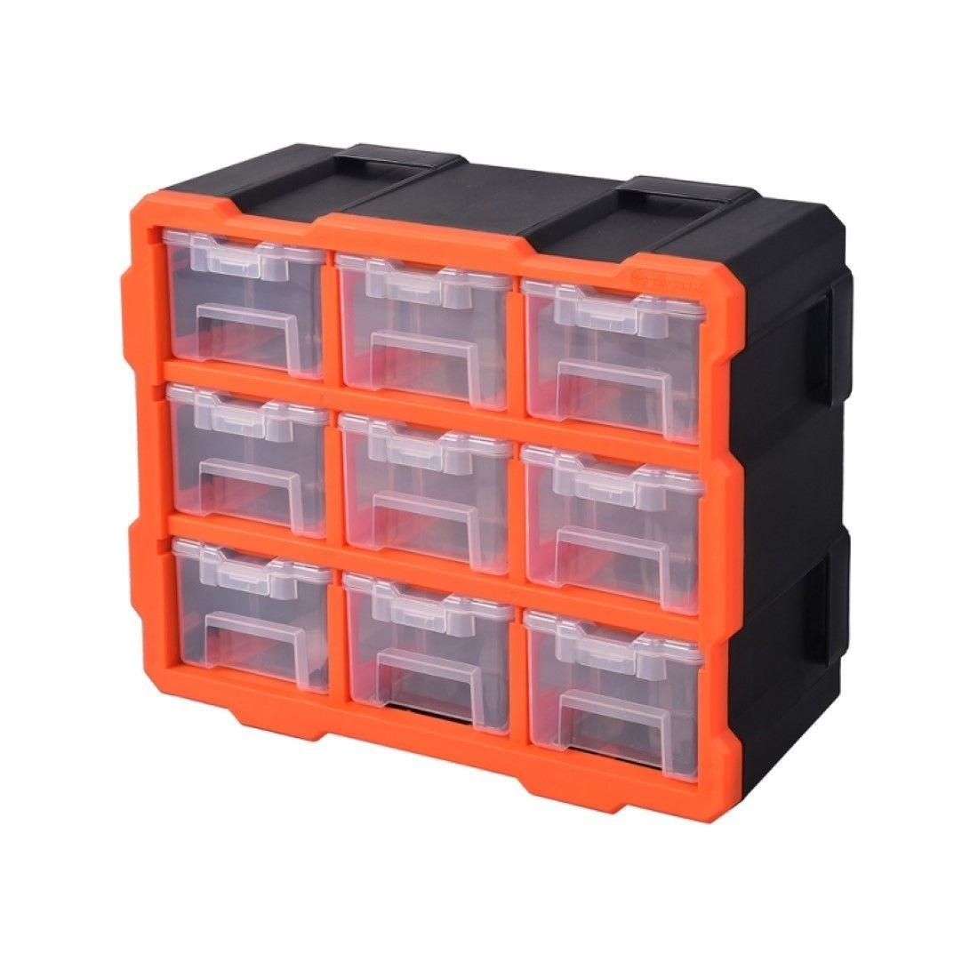 Organizador con separador interior y tapa 9 bins Tactix-0