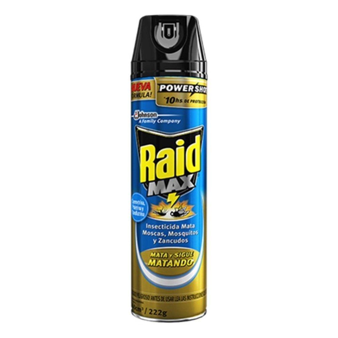 Insecticida Max Doble Acción Mosquitos Y Zancudos 360cc Raid-0