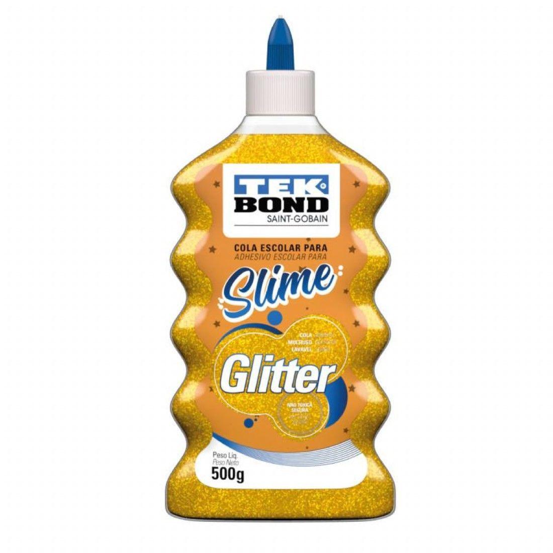 Slime Glitter Dorado 500grs Tekbond-0