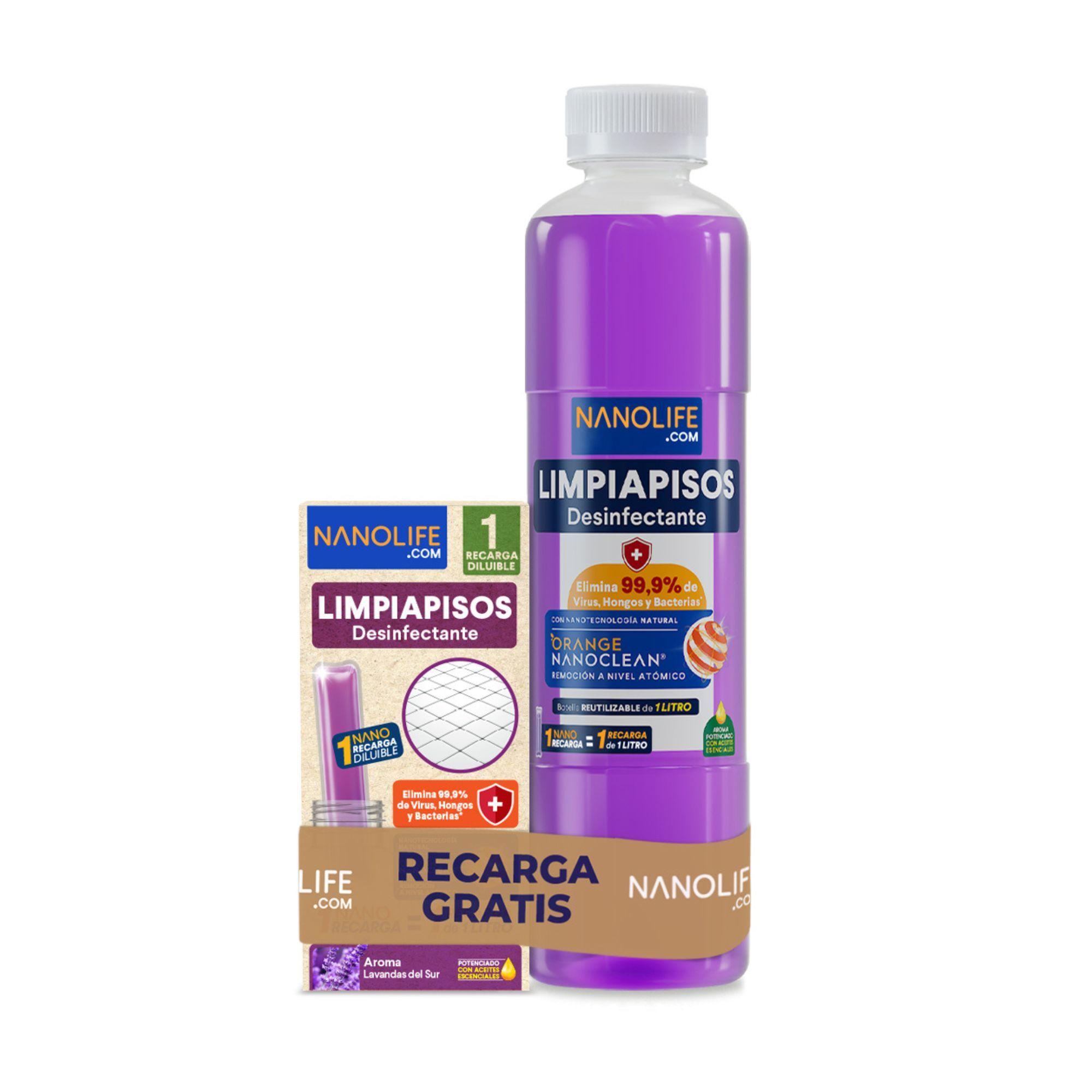 Limpiapisos Desinfectante Kit de inicio Lavanda 1lt+Recarga-0