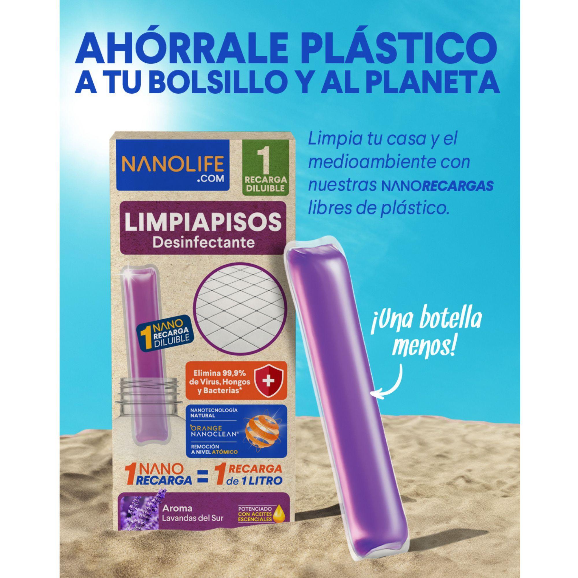 Limpiapisos Desinfectante Kit de inicio Lavanda 1lt+Recarga-5