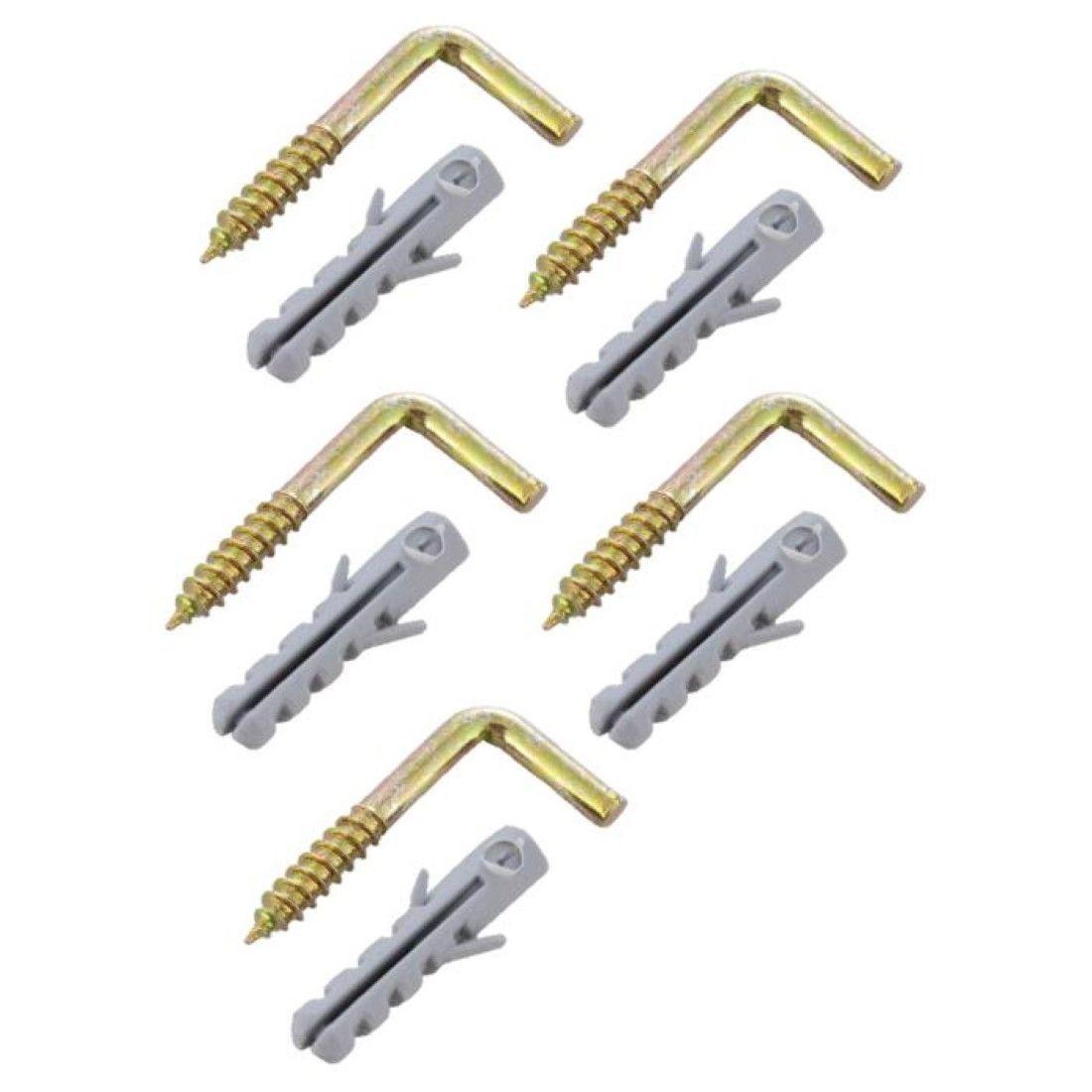 Tornillo Escuadra Y Tarugo Nylon 1 1/2  / 6mm 5 Juegos-0