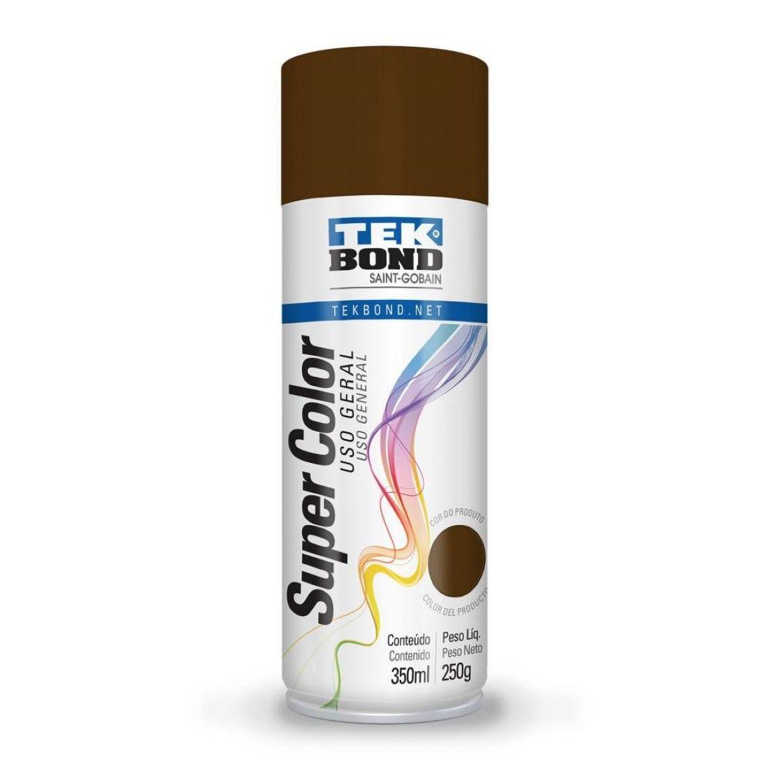 Pintura Aerosol Spray 350ml Uso General Marrón Tekbond-0