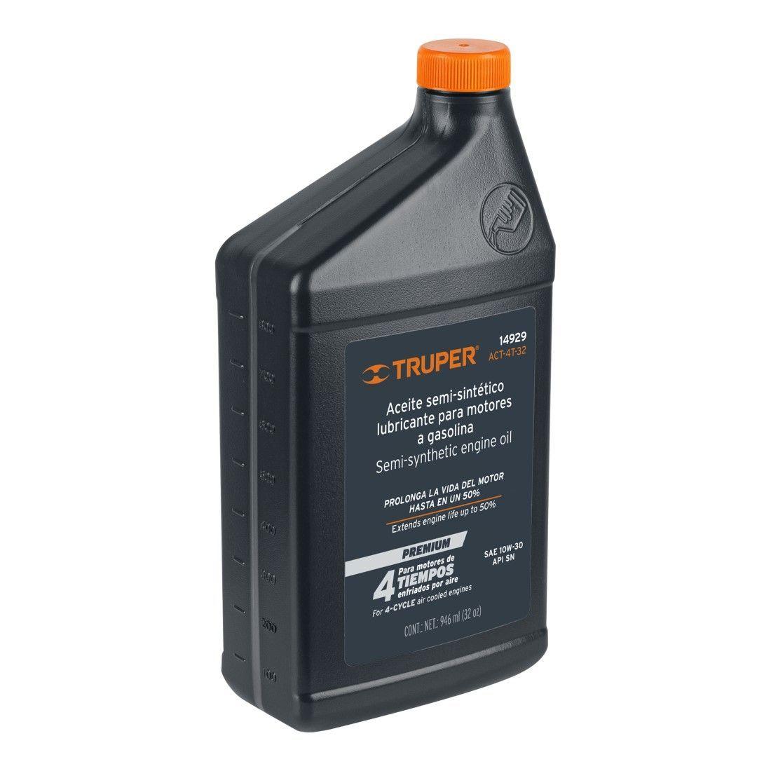 Aceite semi-sintético para motor 4T 10W-30 1lt Truper-0
