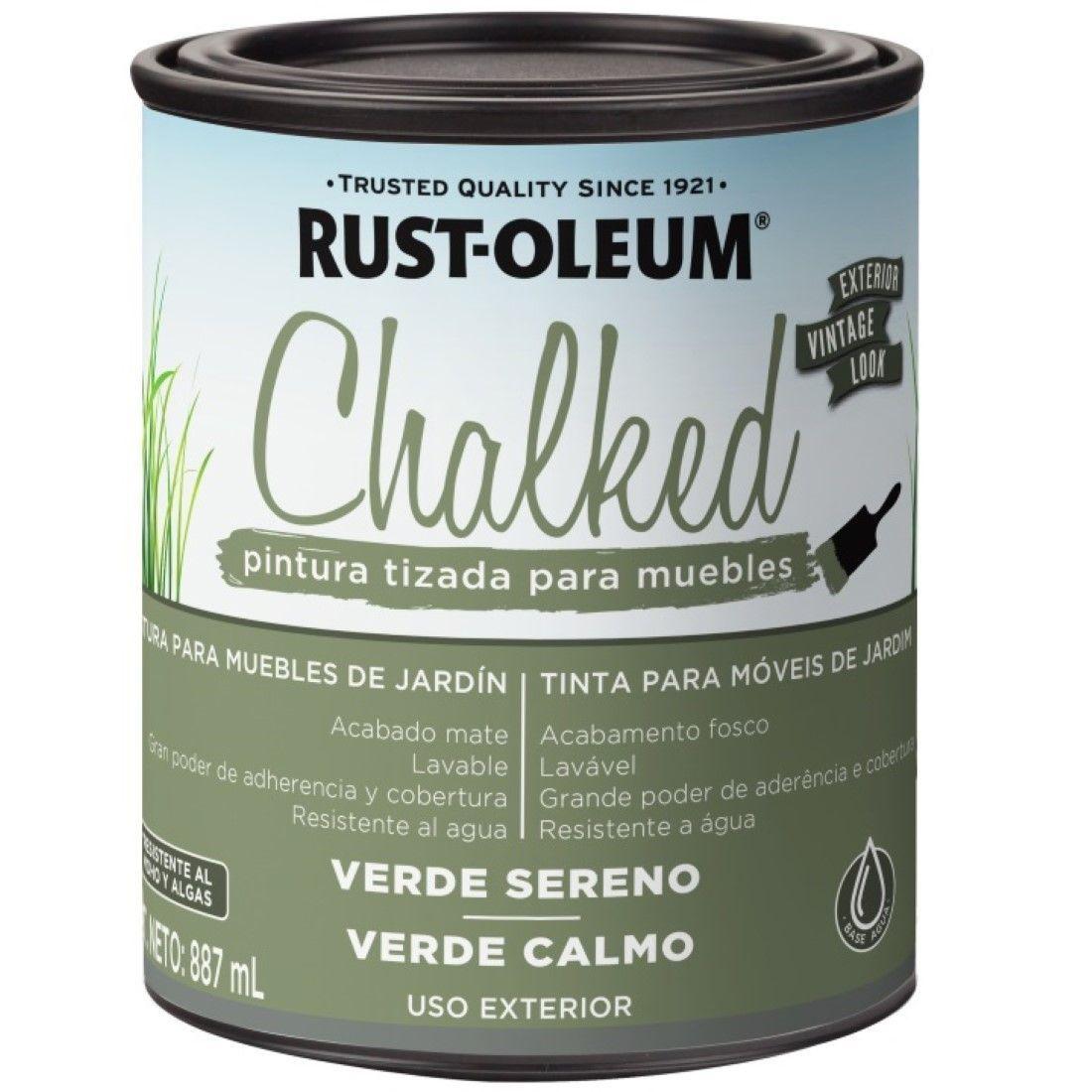 Pintura Chalked Tizada Exterior Verde Sereno Rust Oleum-0