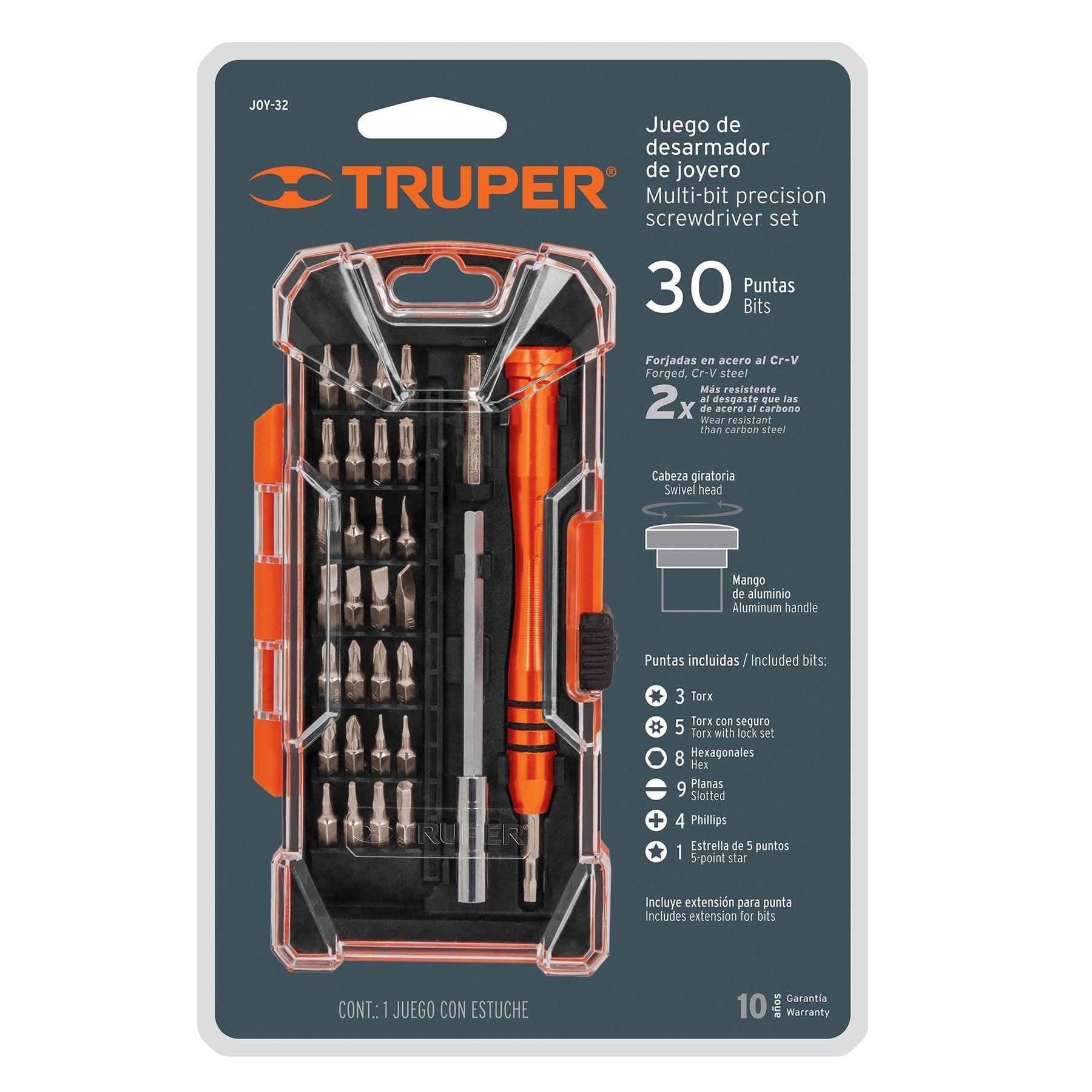 Truper Atornilladores Precisión Juego 32 Piezas-2
