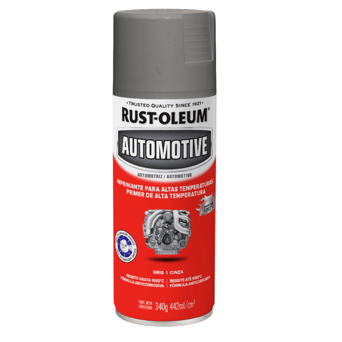 Imprimante Alta Temperatura Automotriz Gris Mate Rust Oleum-0