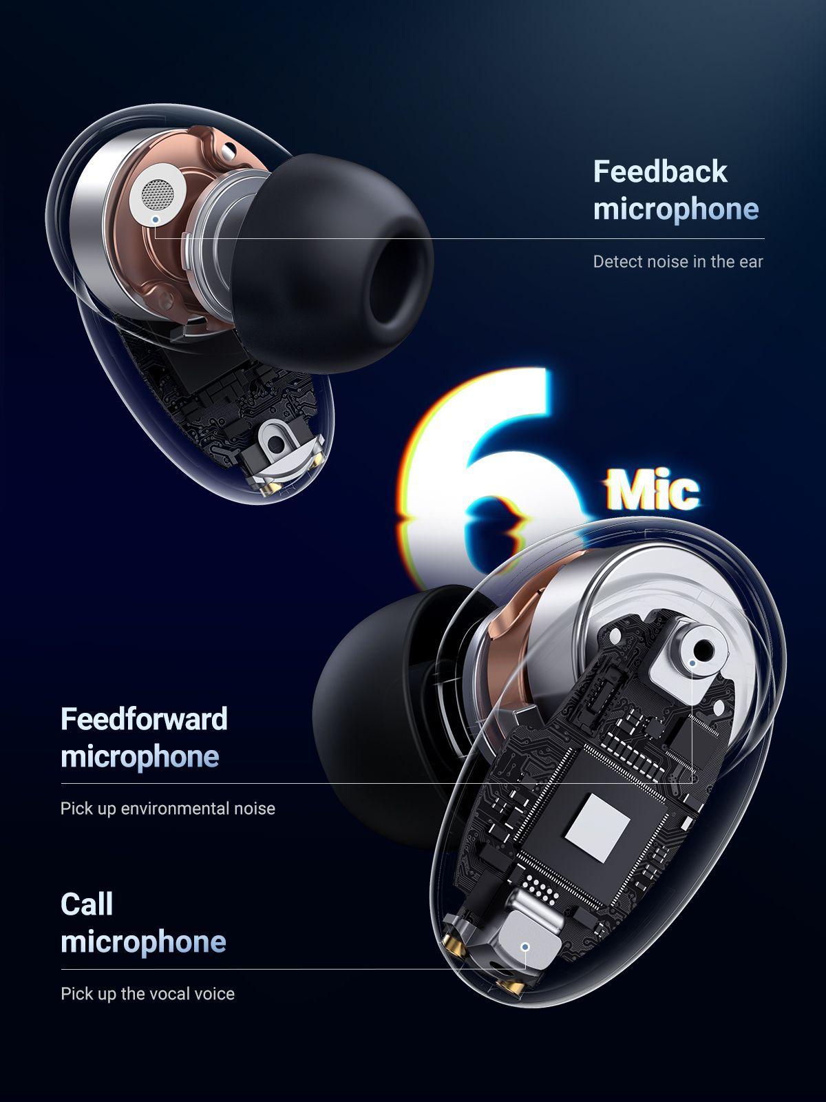 Audífonos Bluetooth HiTune X6 ANC Negro Ugreen-3