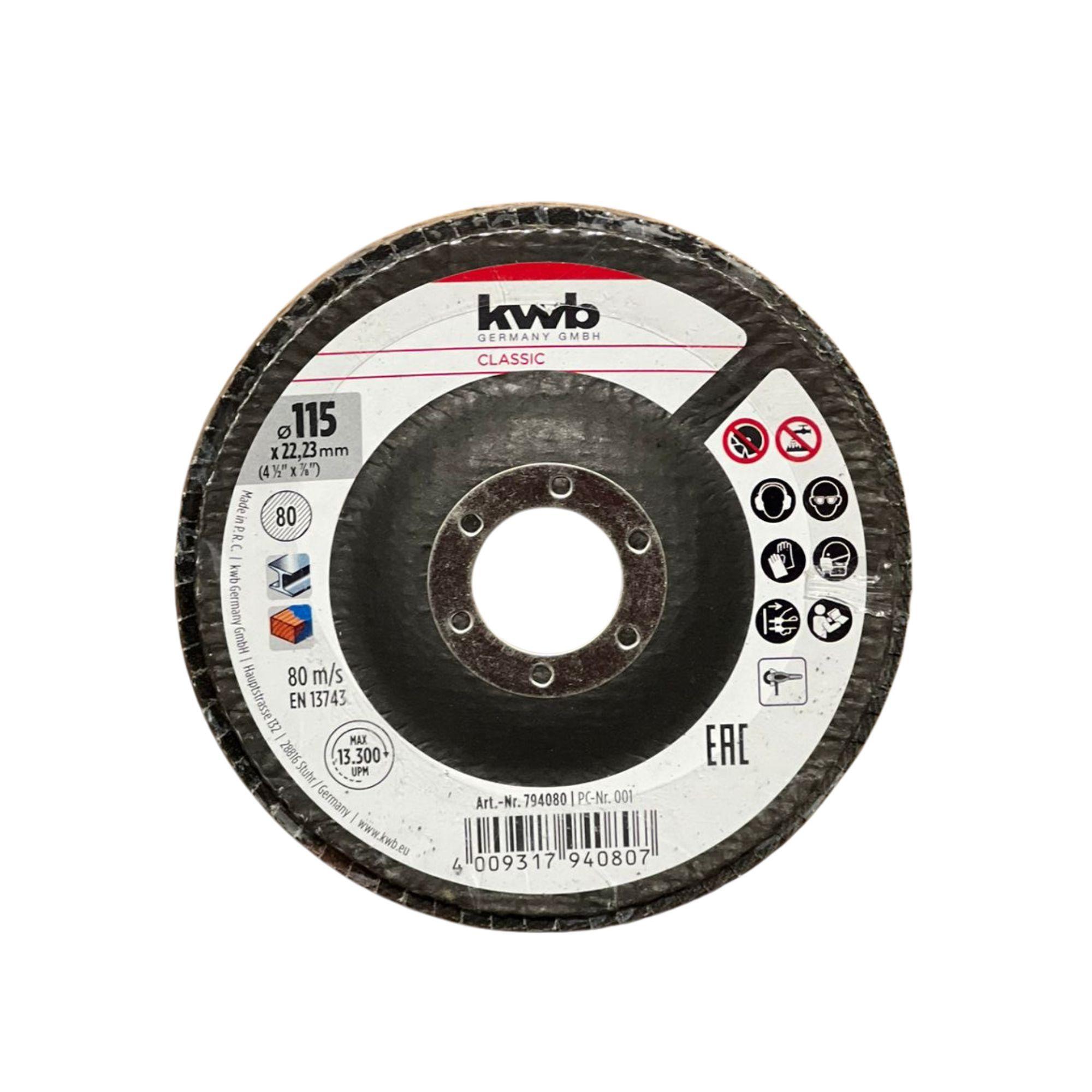 Disco Traslapado Classic 4.1/2" Grano 80 - KWB-0