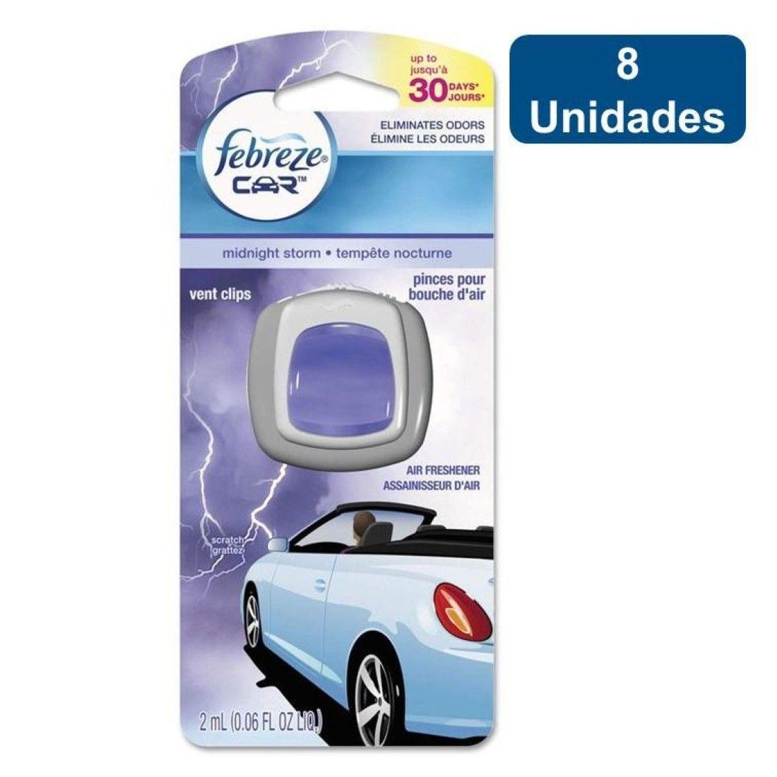 Aromatizante Automovil Clip Aroma Midnight Storm X 8 Febreze-0