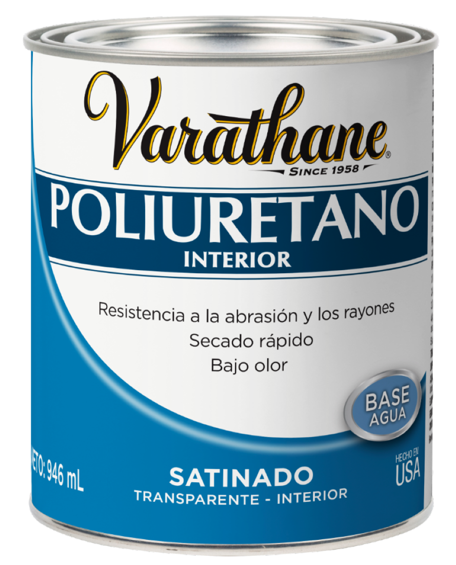 Barniz Poliuretano Interior 946ml Transp. Satinado Varathane-0