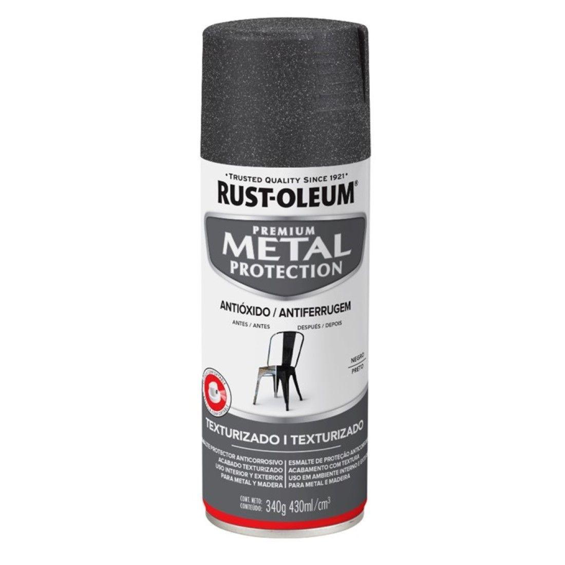 Pintura Aerosol Metal Protection Texturado Negro Rust Oleum-0