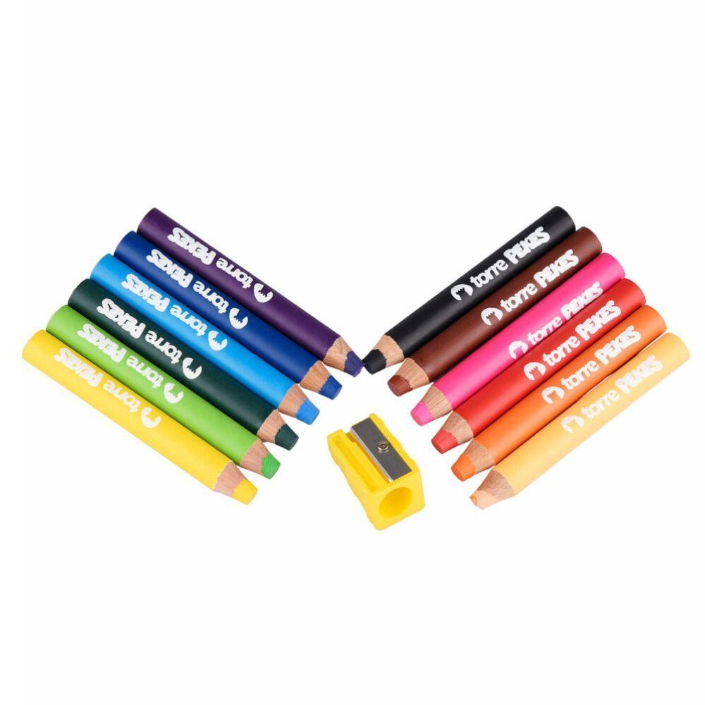 Maxi lápices Pekes 12 colores Torre-2