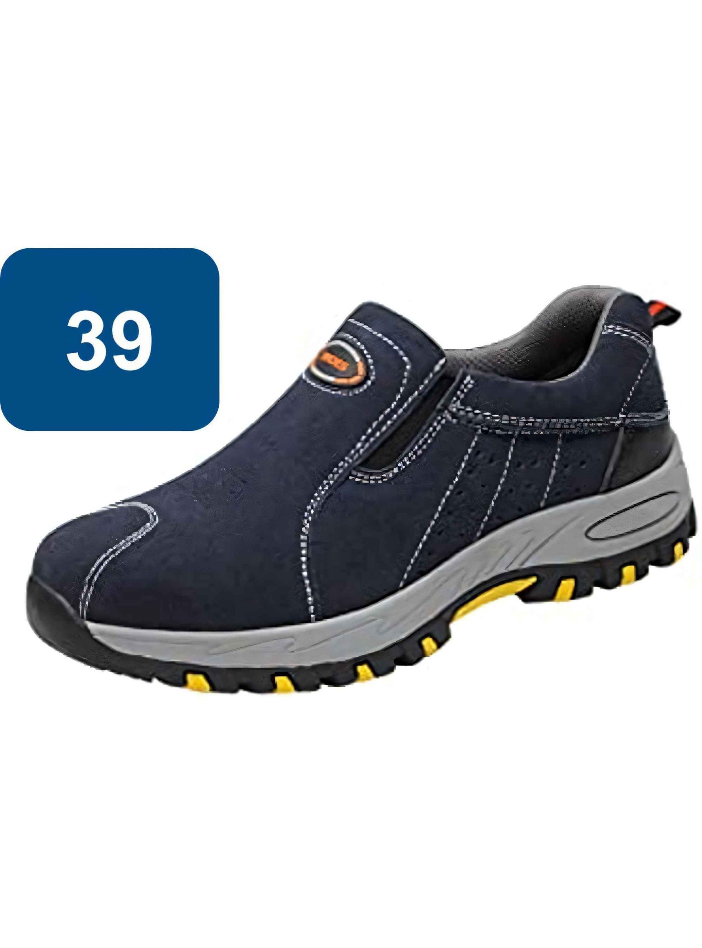 Zapatos De Seguridad Sin Cordones Azul Nº39-0