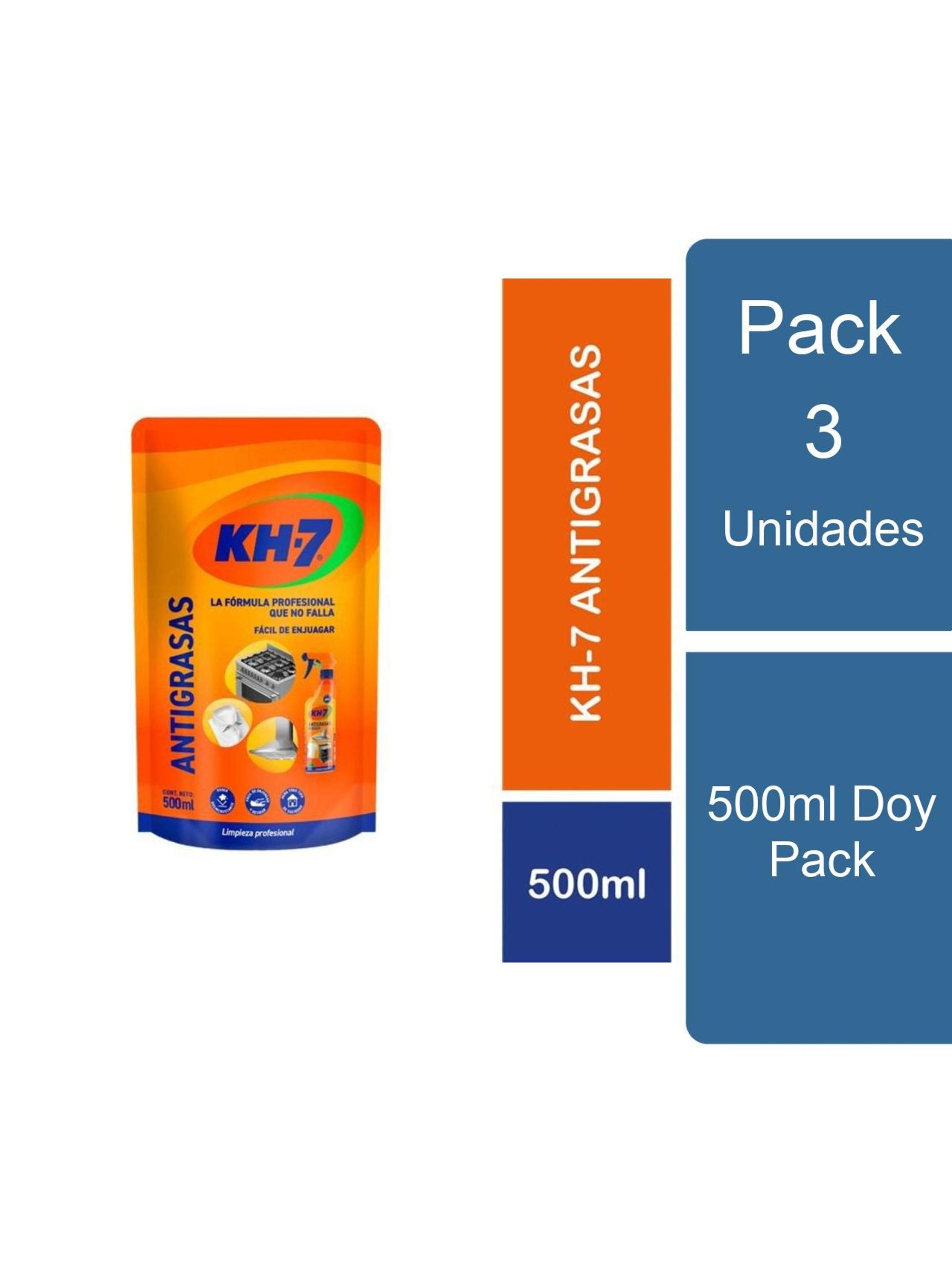 Pack 3 Antigrasas 500ml Doy Pack KH-7-0