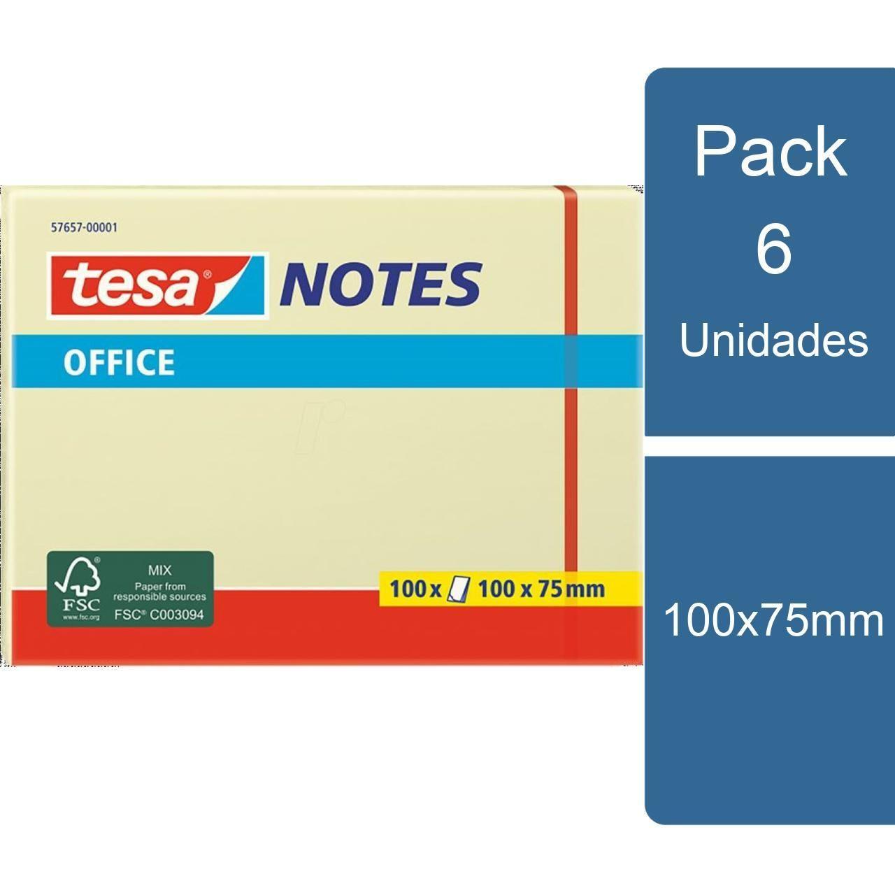 Pack 6 Notas Adhesivas 100x75mm tesa-0