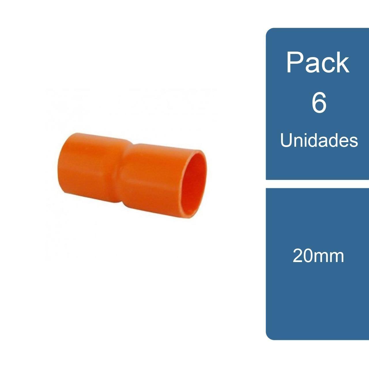 Pack 6 Copla PVC Conduit 20mm PVC-0