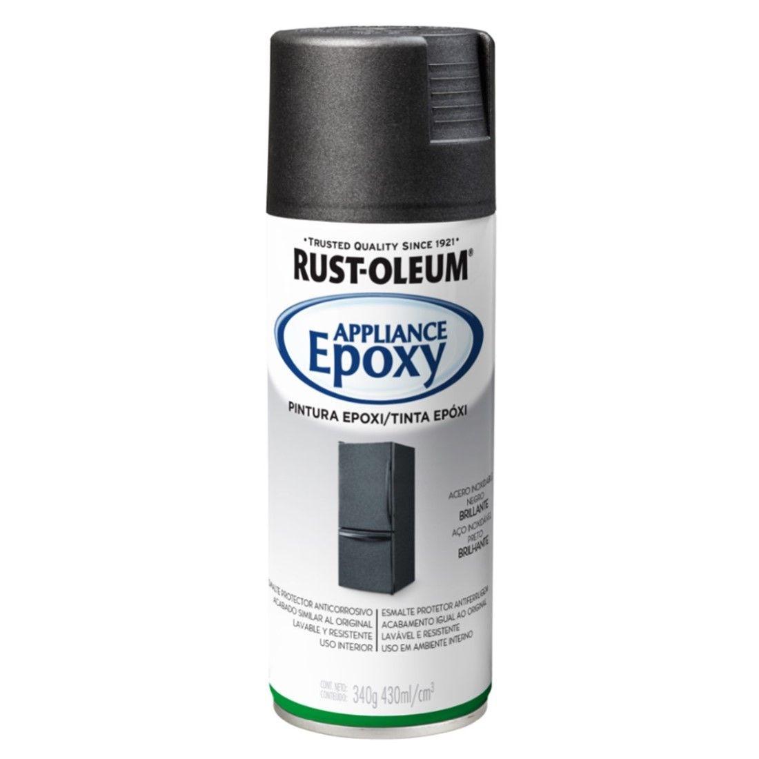 Pintura en Aerosol Epoxica Inox 340grs Negro Bri Rust Oleum-0