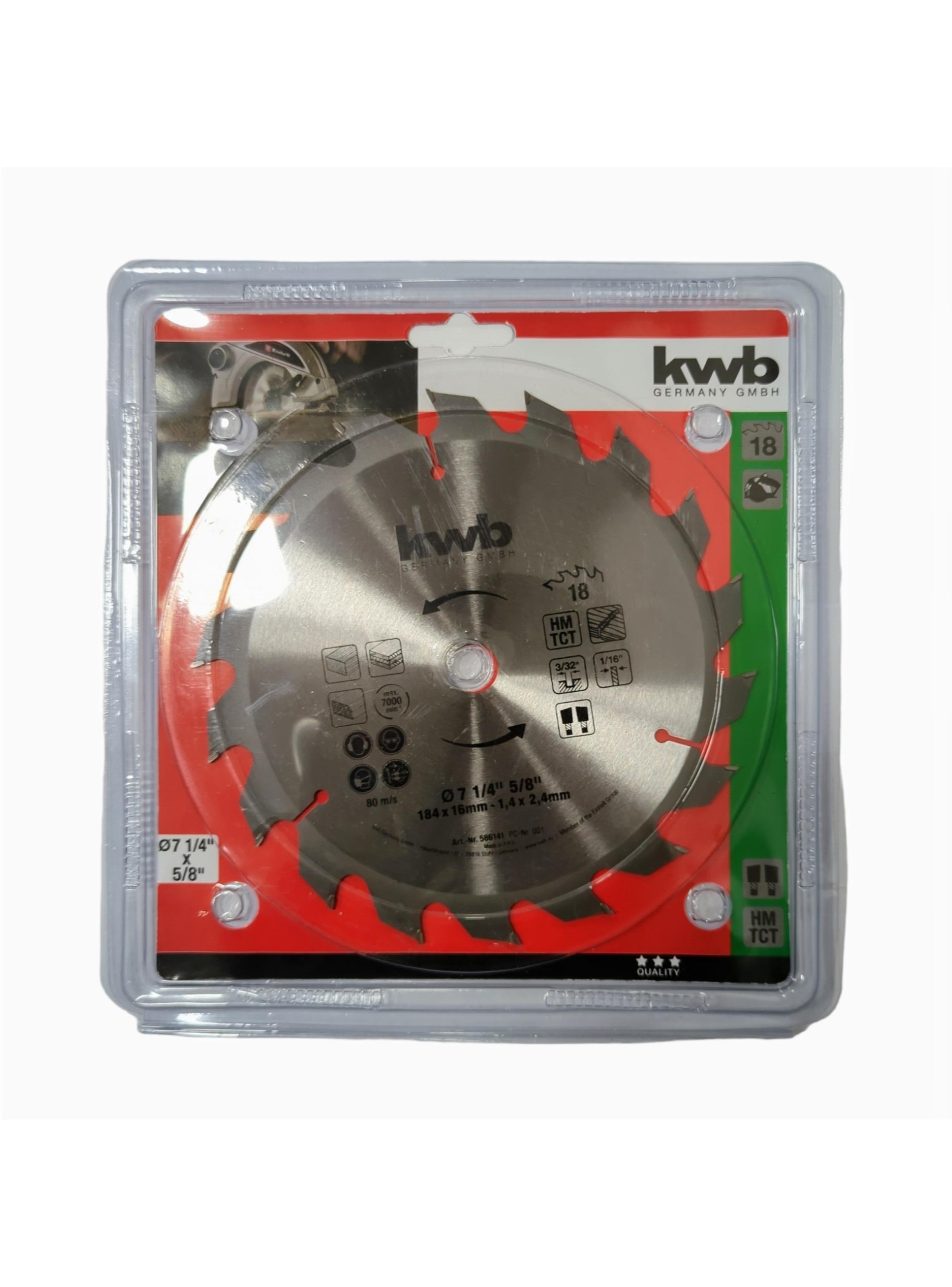 Disco Sierra Circular 7.1/4" / 160mm 18 dientes KWB-0