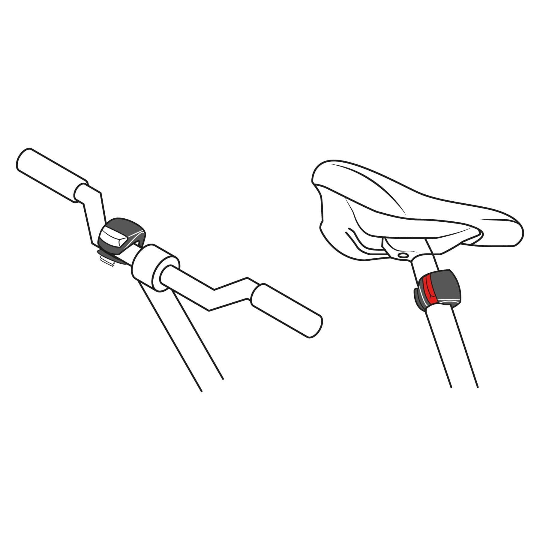 Juego de luces para bicicletas 2un. Pretul-2