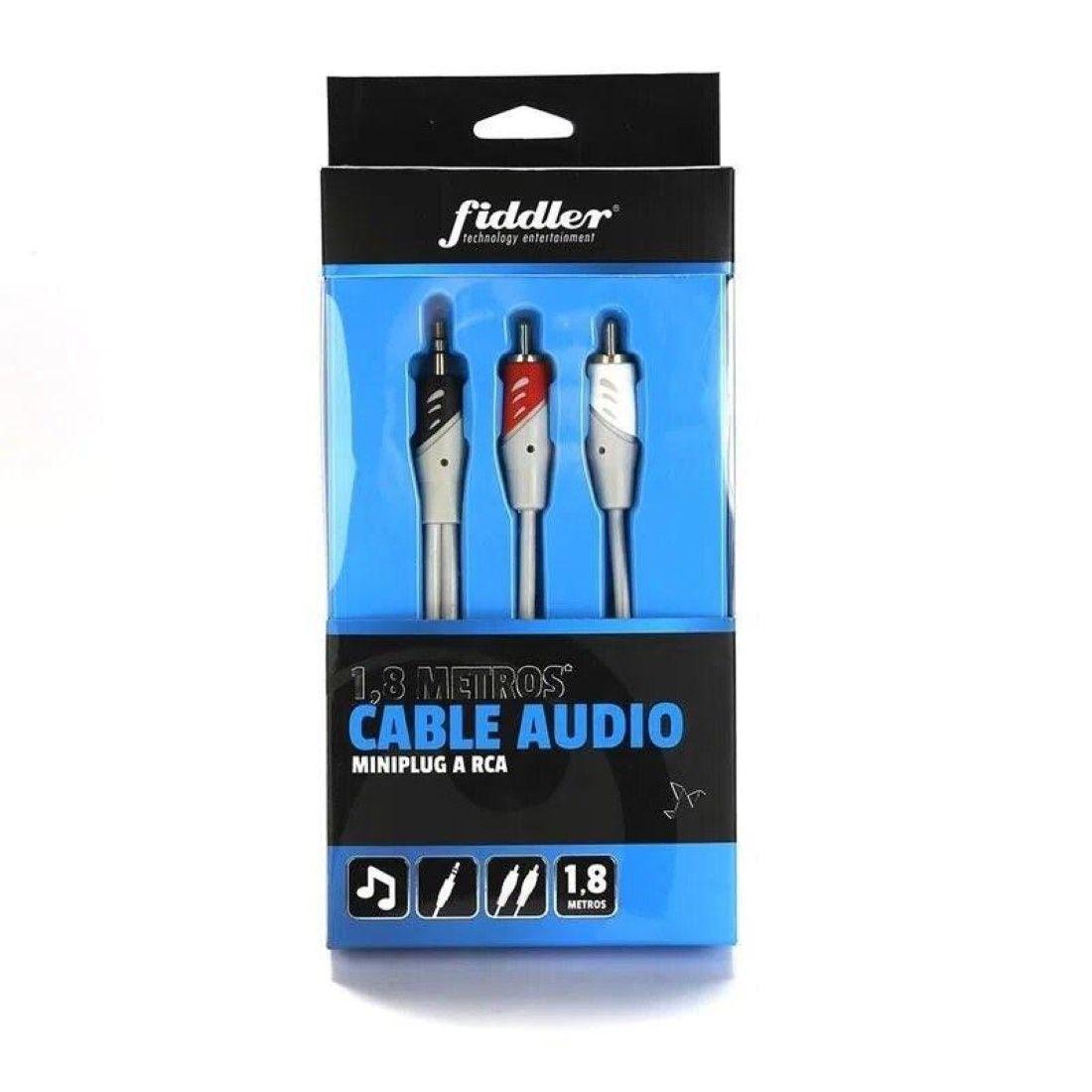 Cable Audio Y Mini Jack (3.5mm) A Rca 1.8mts Fiddler-0