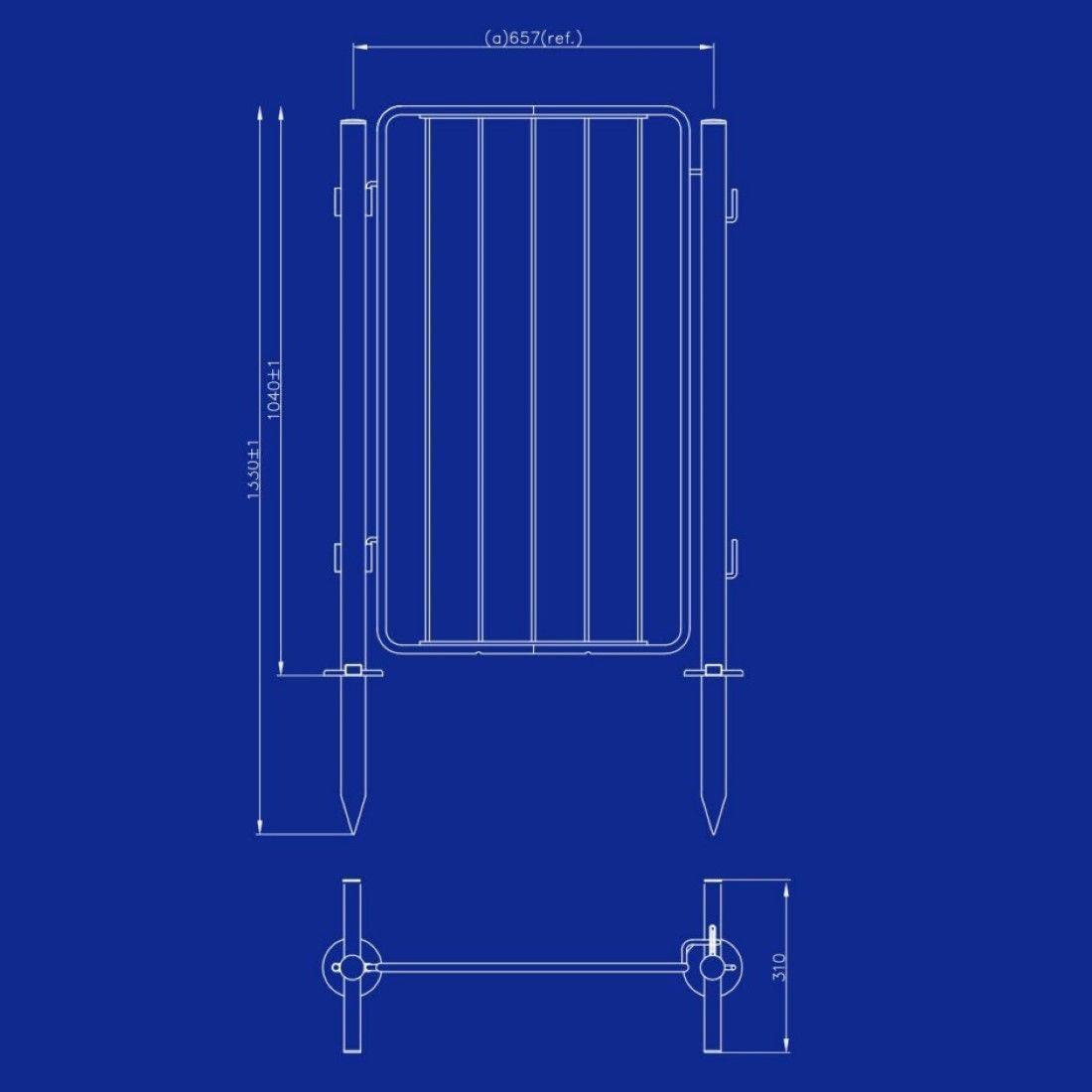 Reja para Piscina Modulo Puerta 0.64mts Lioi-1