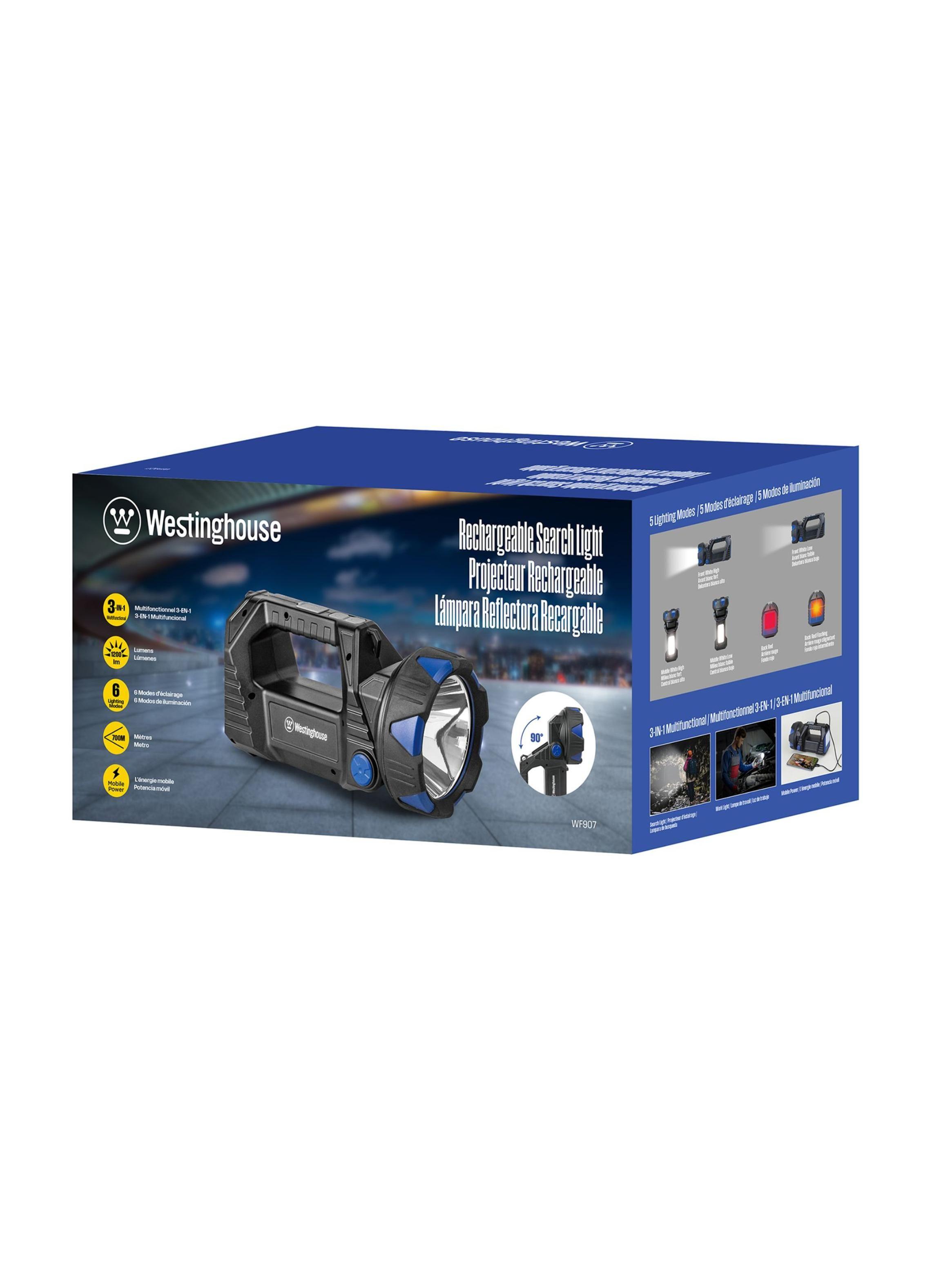 Linterna Led tipo Farol Recargable función Powerbank 1200lm - Westinghouse-2