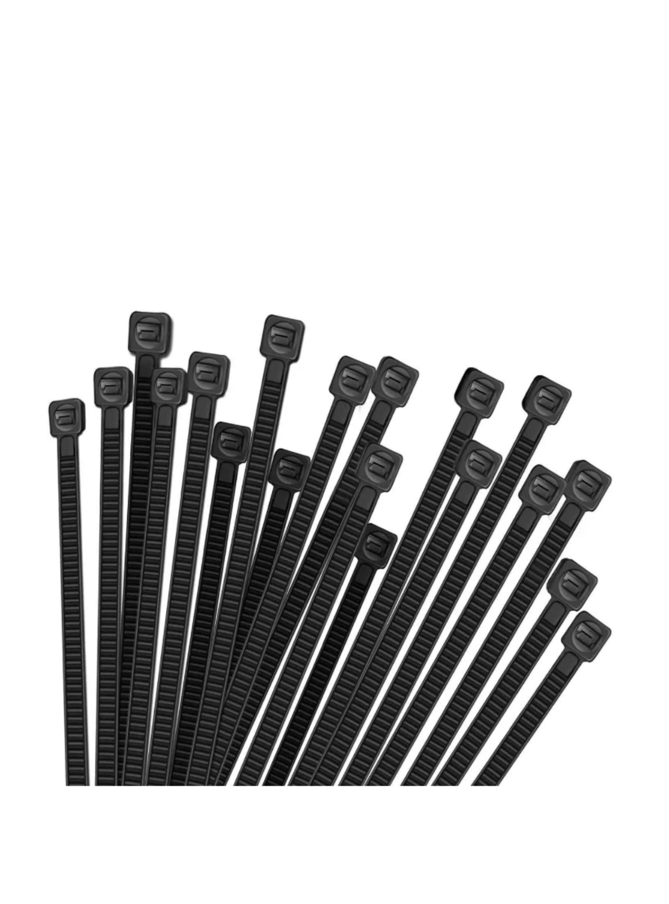 Amarras plásticas negras 100un 4x300mm Genérico-0