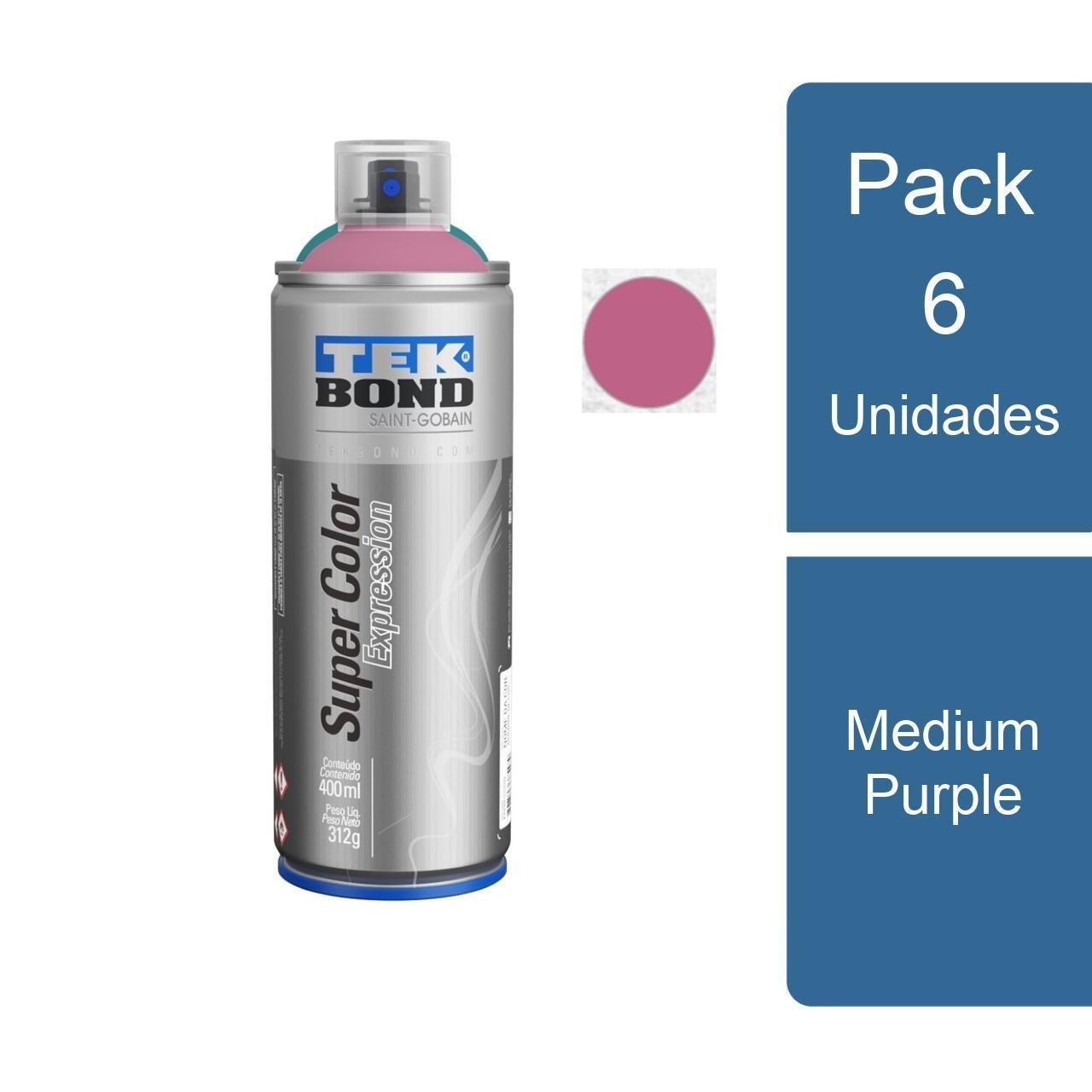 Pack 6 pinturas Aerosol Spray Expression M Purple TEKBond-0