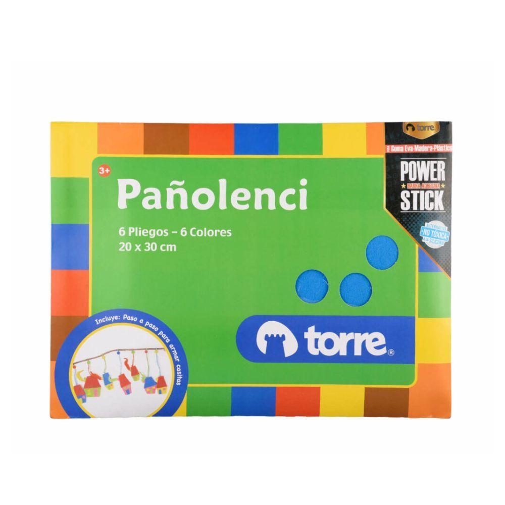 Pañolenci 6 pliegos / 6 colores 20x30cms Torre-0