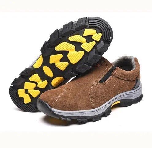 Zapatos De Seguridad Sin Cordones Café Nº40-2
