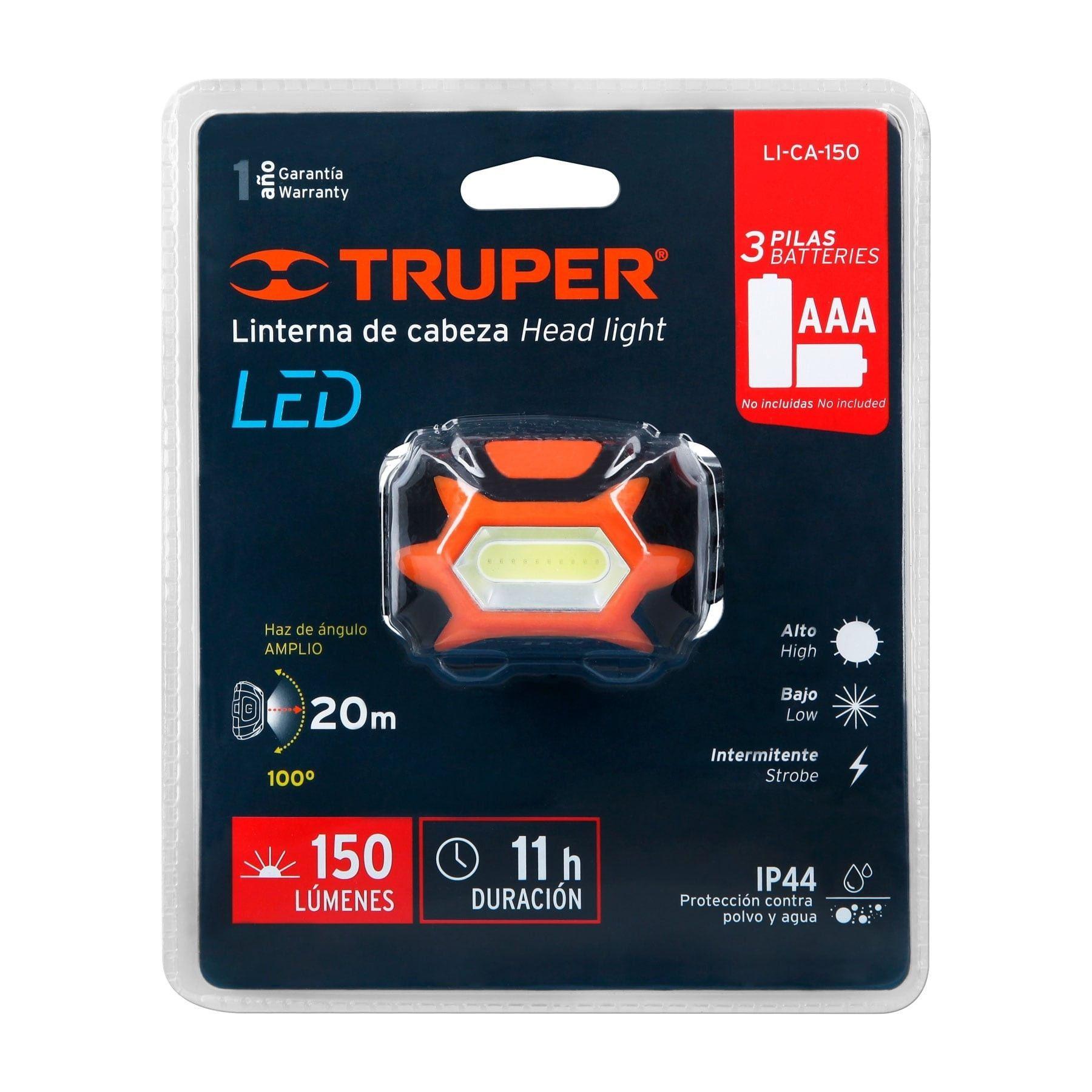 Linterna de cabeza outdoor 150lm Truper-4