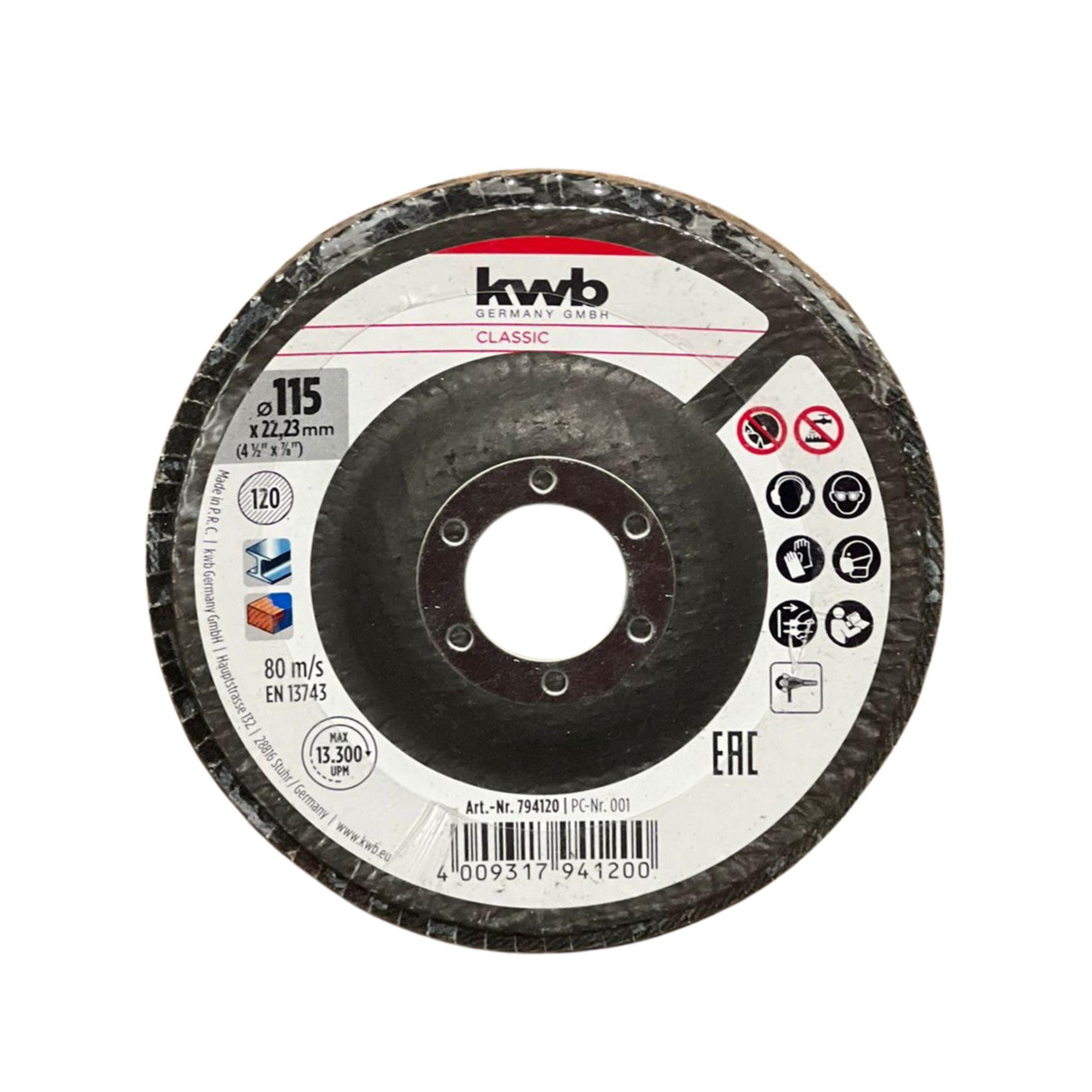 Disco Traslapado Classic 4.1/2" Grano 120 - KWB-0