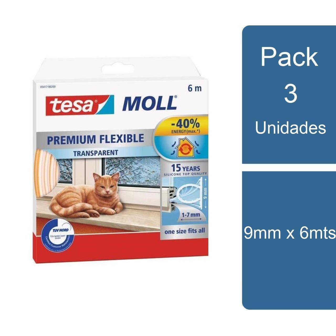 Pack 3 Tesamoll Tubular Silicona Premium Perfil O 6mts tesa-0